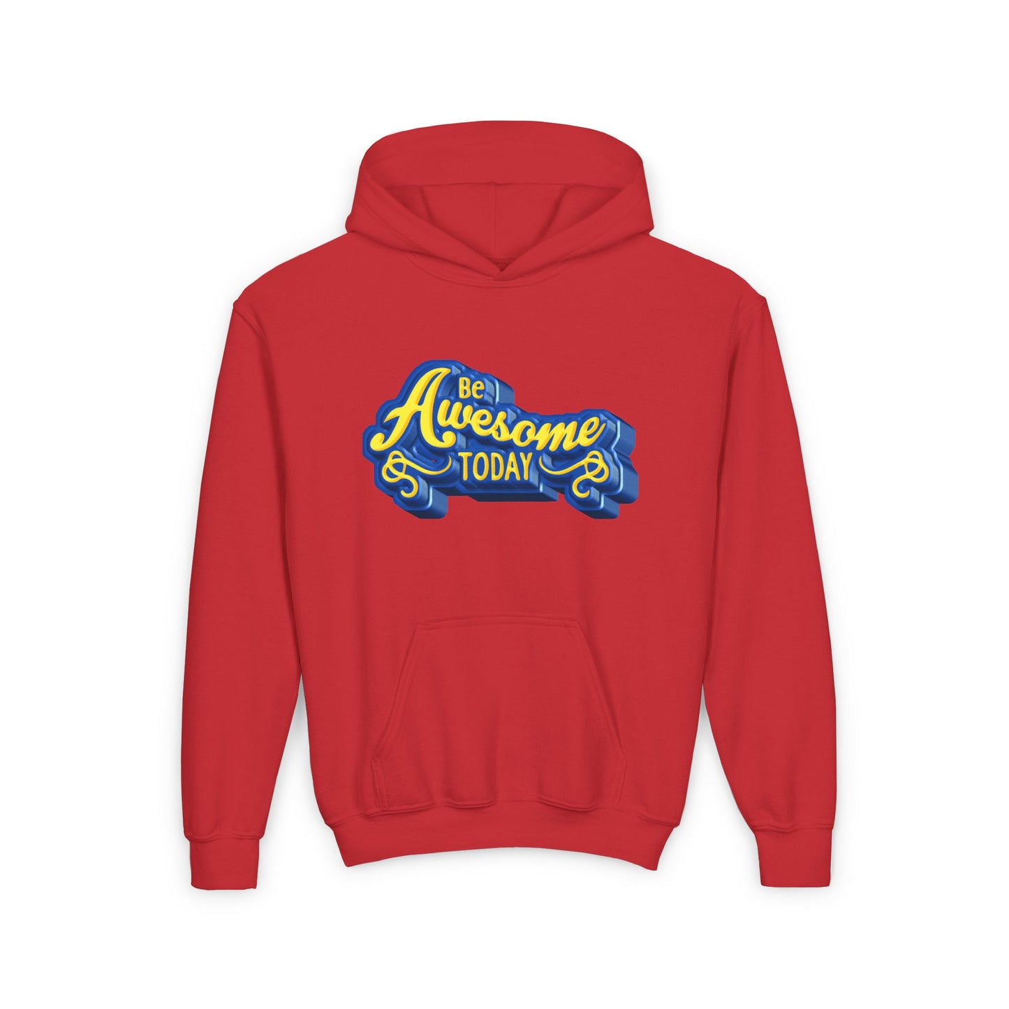 Be Awesome Today Youth Heavy Blend Hooded Sweatshirt