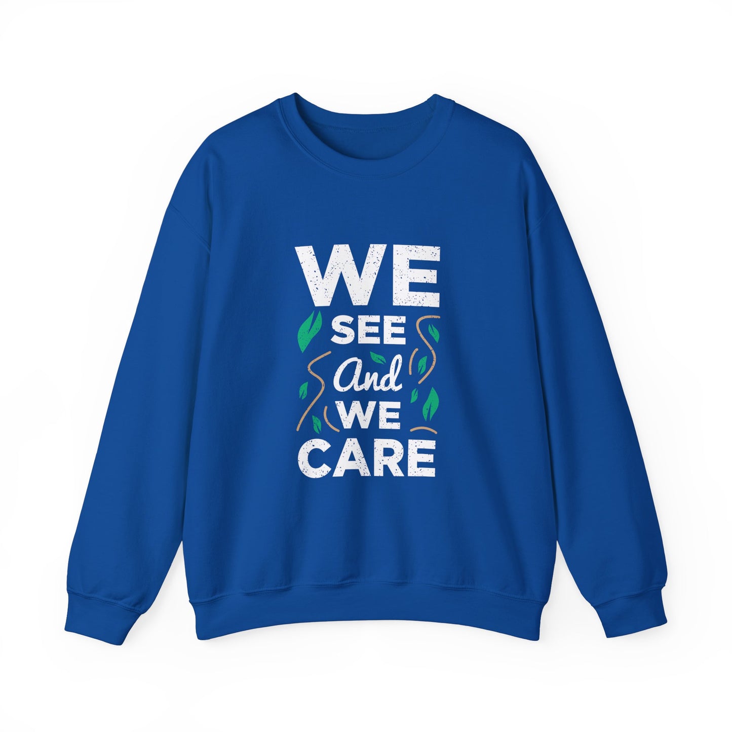 We See And We Care Unisex Heavy Blend™ Crewneck Sweatshirt