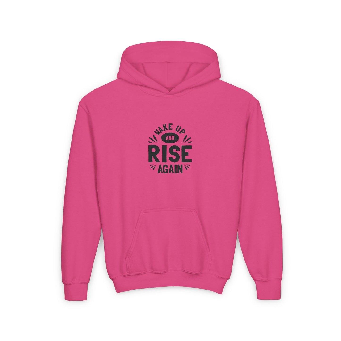 Wake Up And Rise Again Youth Heavy Blend Hooded Sweatshirt