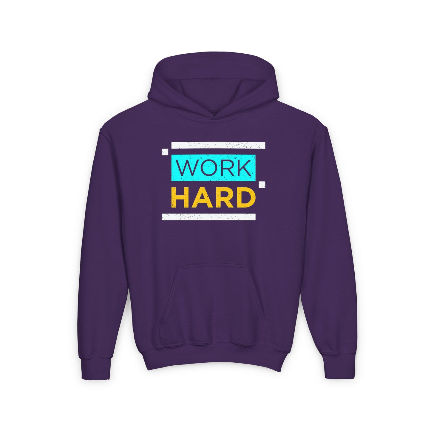 Work Hard Youth Heavy Blend Hooded Sweatshirt