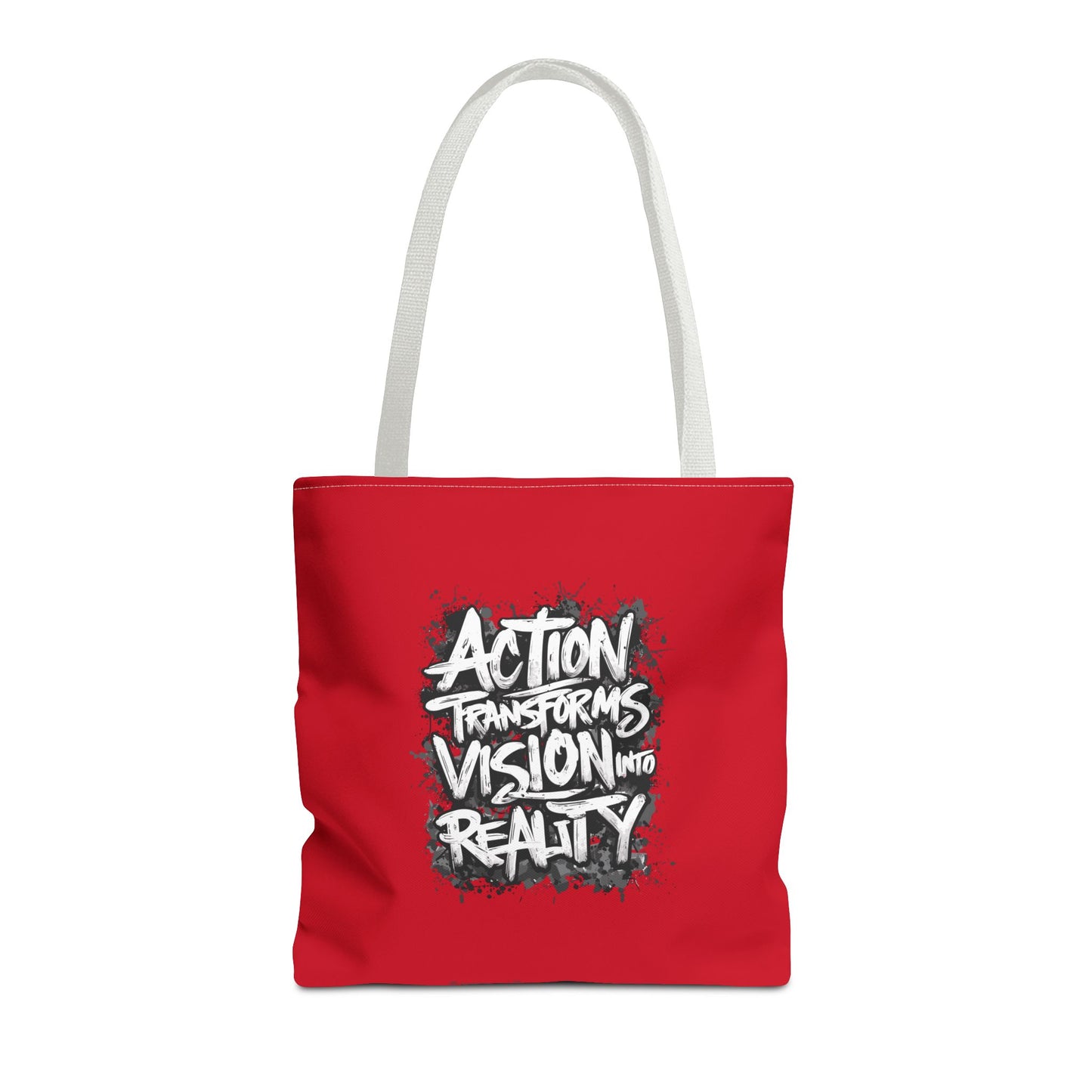 Action Transforms Vision Into Reality Tote Bag (AOP)