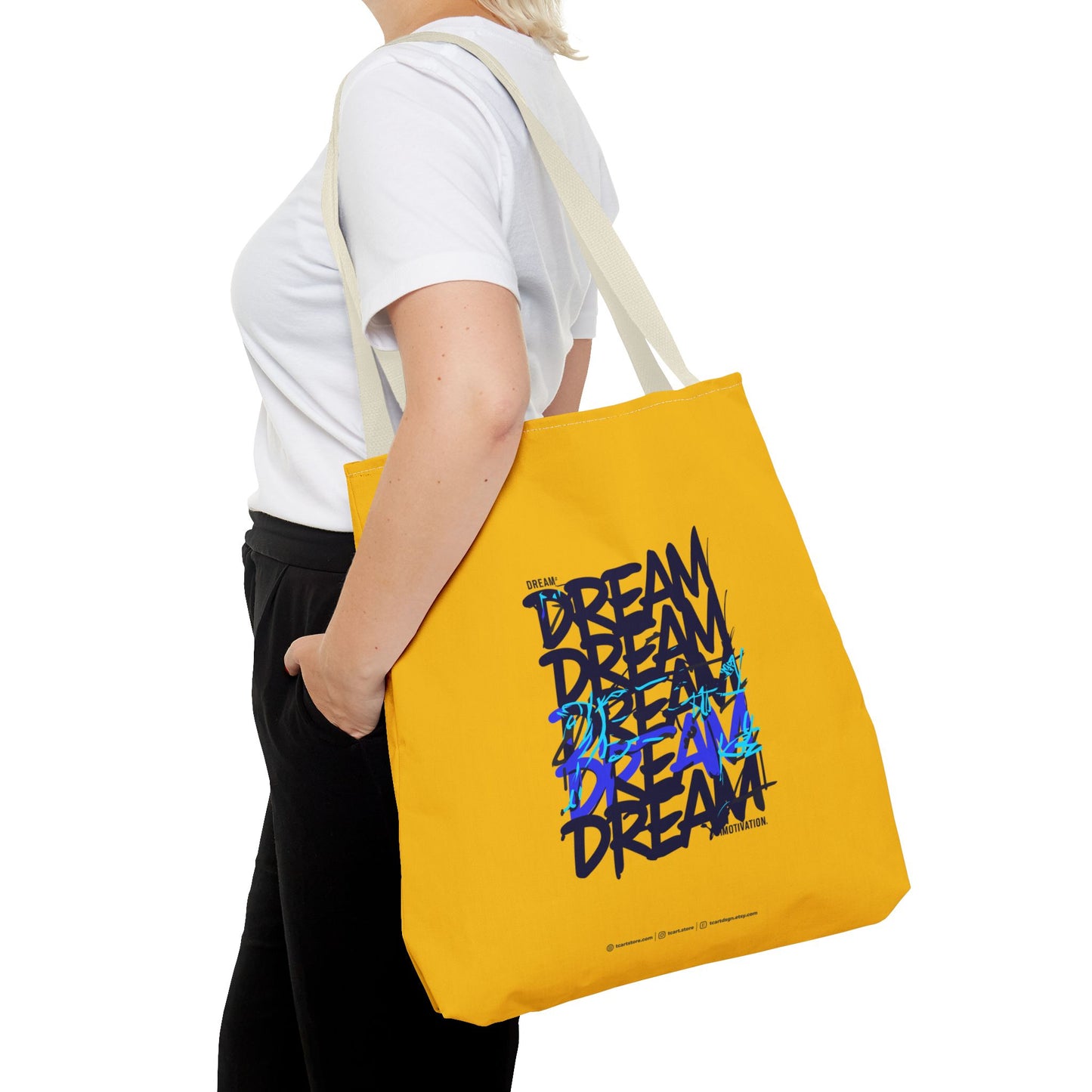 Dream Motivation Tote Bag (AOP)
