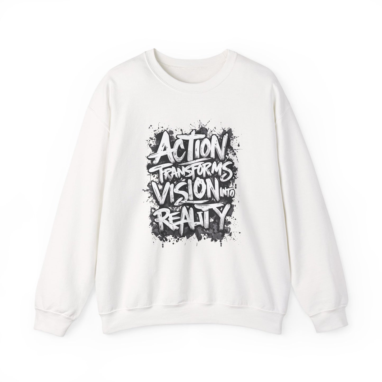 Action Transforms Vision Into Reality Unisex Heavy Blend™ Crewneck Sweatshirt
