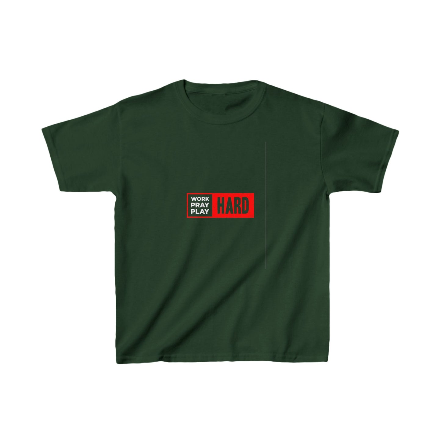 Work Hard Pray Hard Play Hard Kids Heavy Cotton™ Tee
