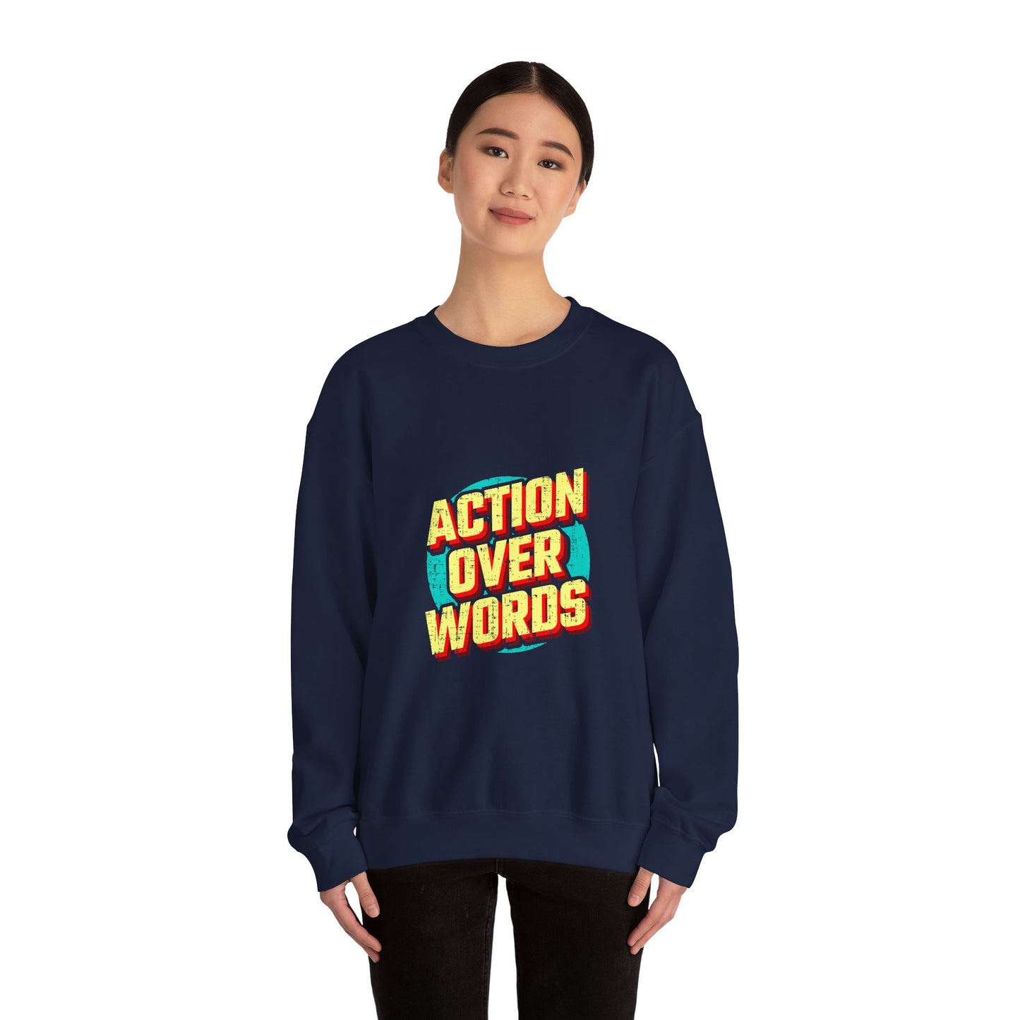 Action Over Words Unisex Heavy Blend™ Crewneck Sweatshirt