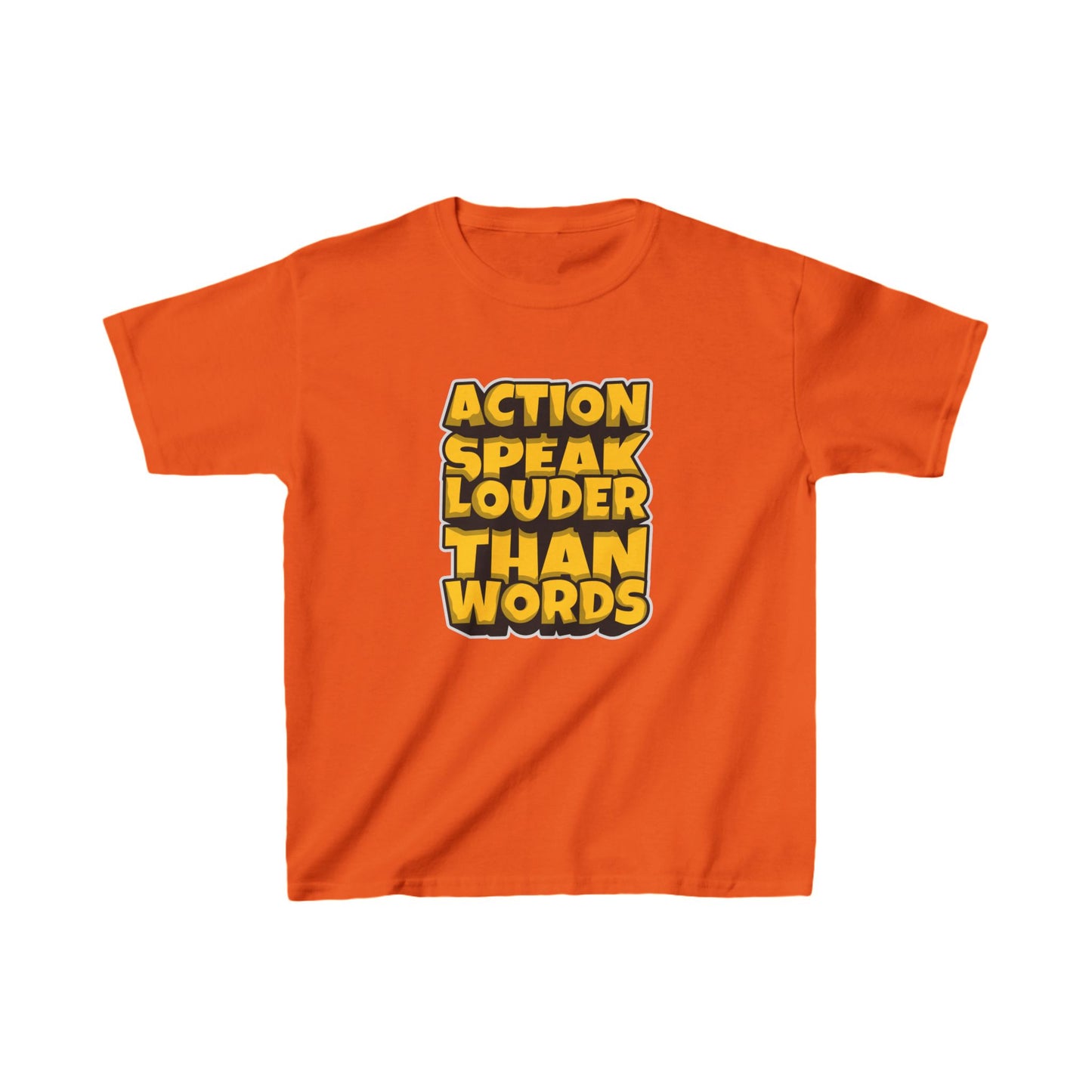 Action Speak Louder Than Words Kids Heavy Cotton™ Tee