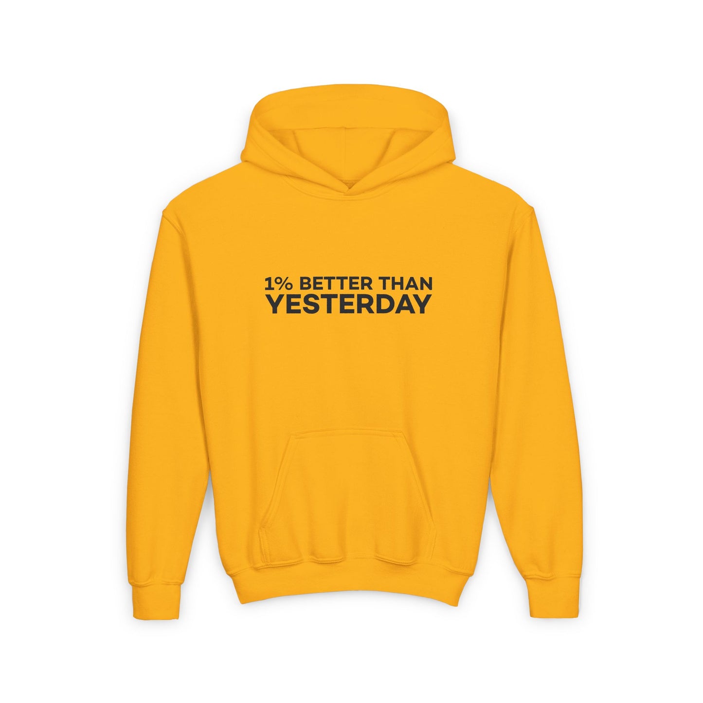 1% Better Than Yesterday Youth Heavy Blend Hooded Sweatshirt