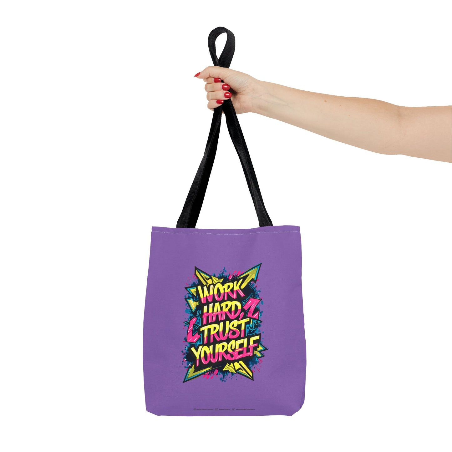 Work Hard Trust Yourself Tote Bag (AOP)