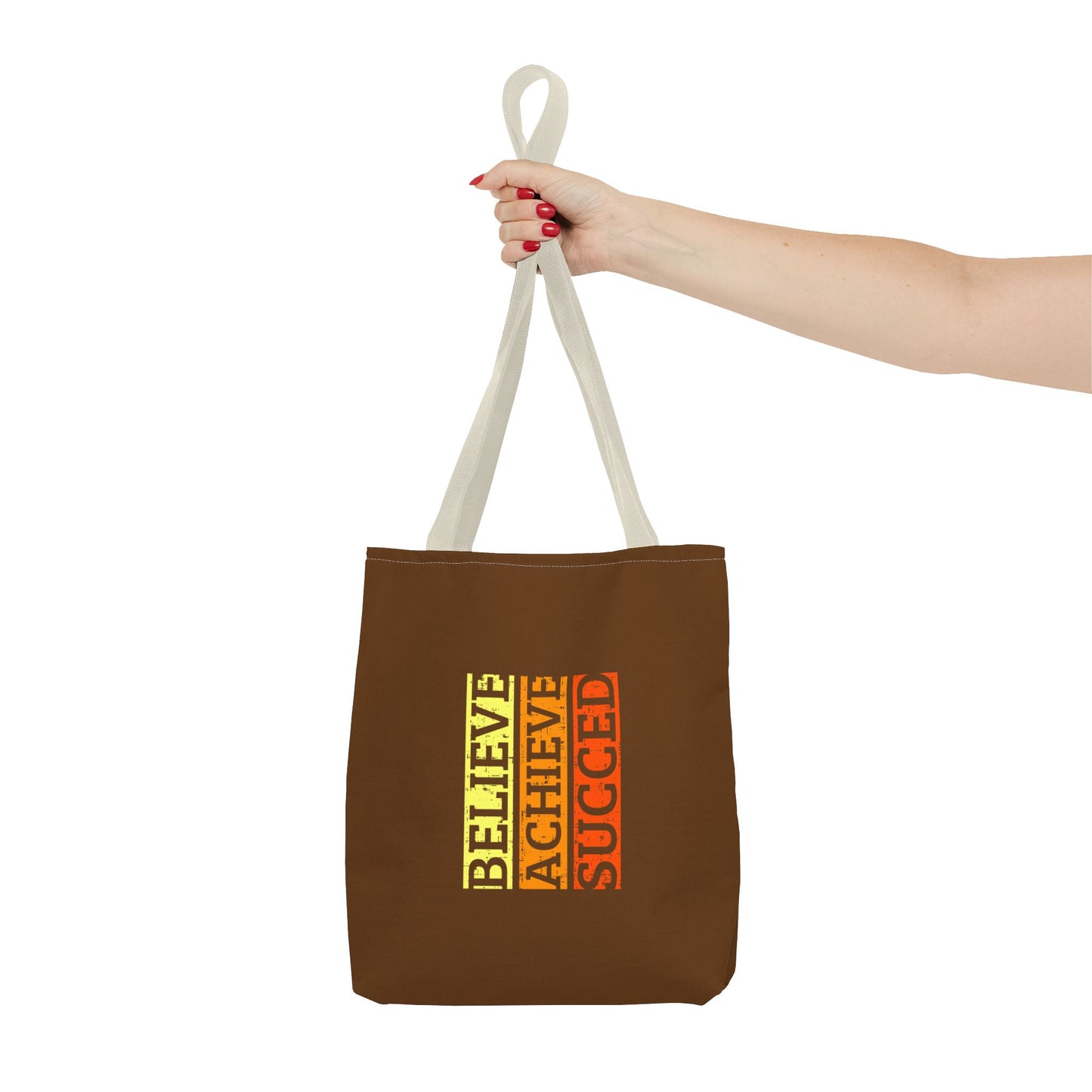 Believe Achieve Succed Tote Bag (AOP)
