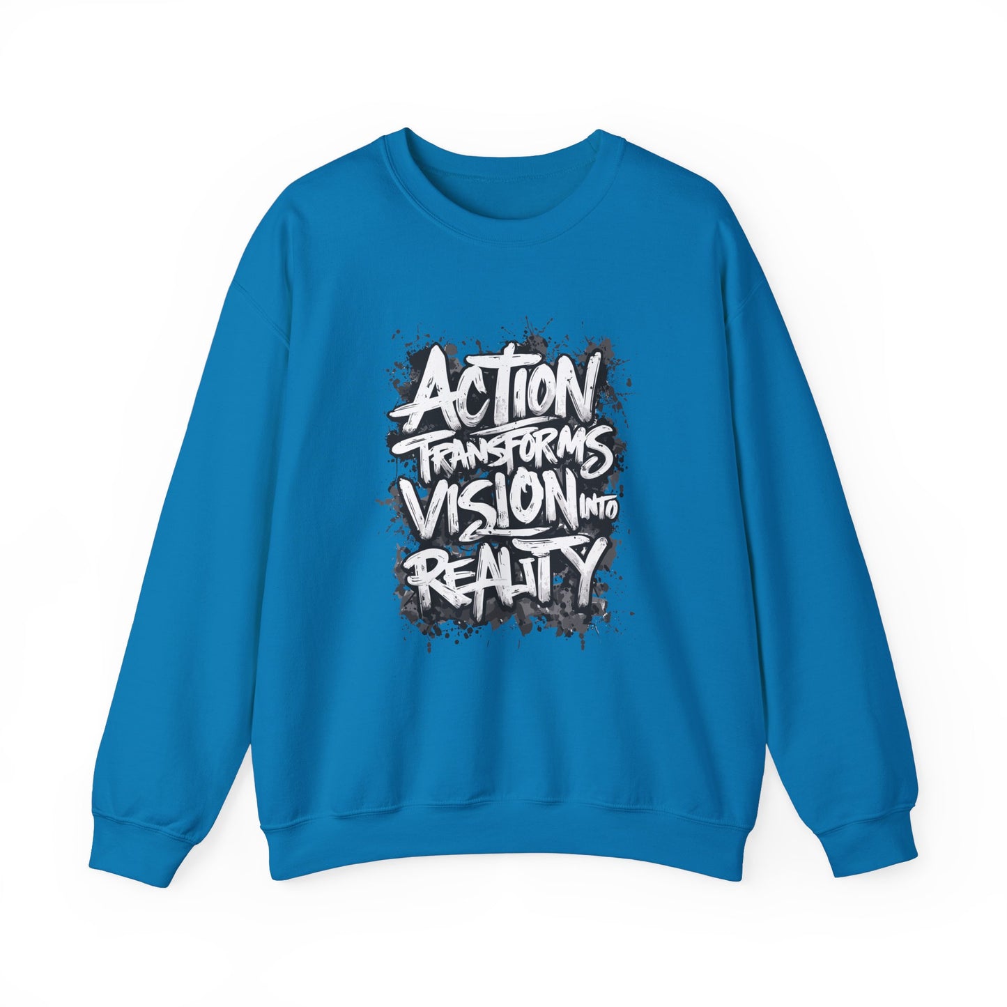 Action Transforms Vision Into Reality Unisex Heavy Blend™ Crewneck Sweatshirt
