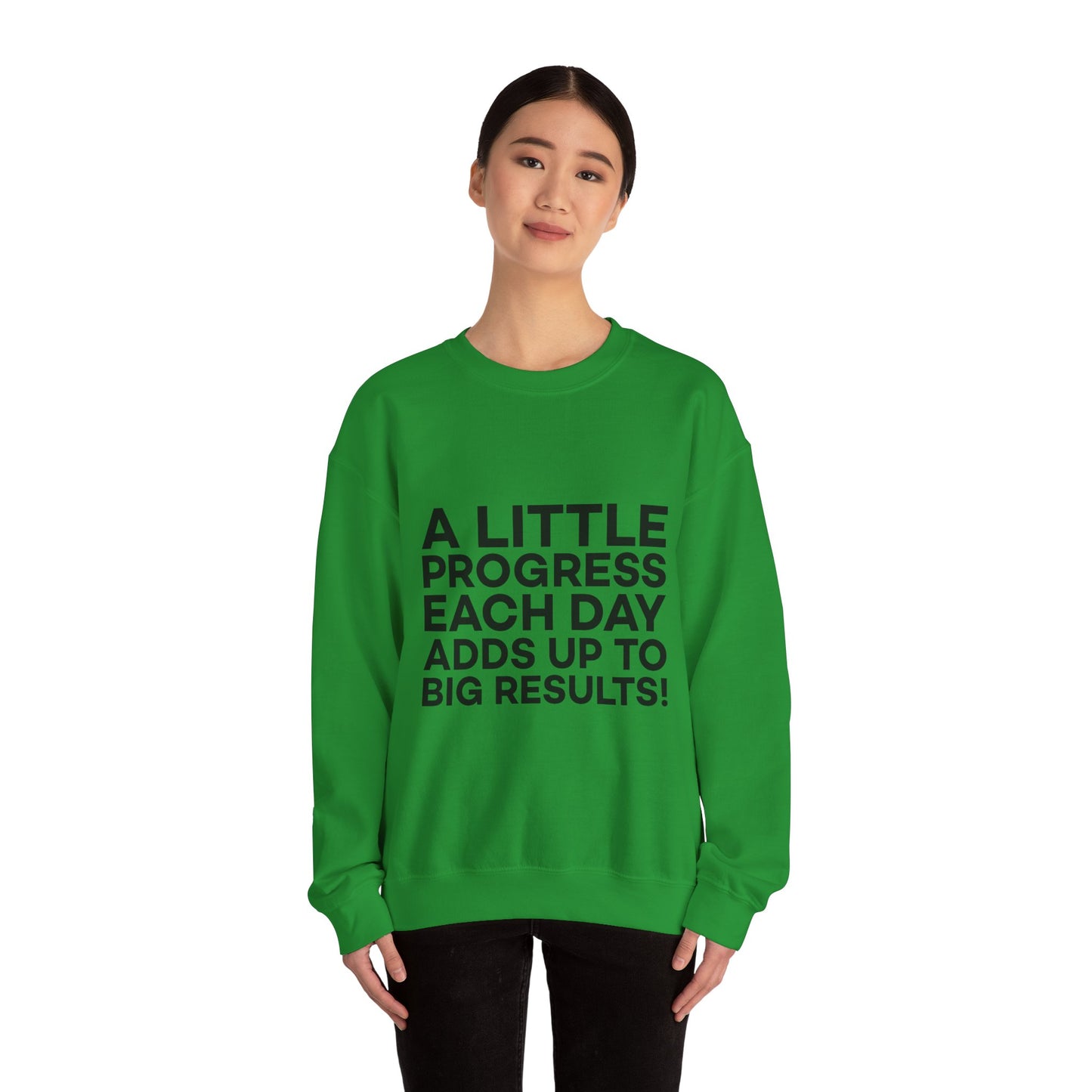 A Little Progress Each Day Adds Up To Big Results! Unisex Heavy Blend™ Crewneck Sweatshirt