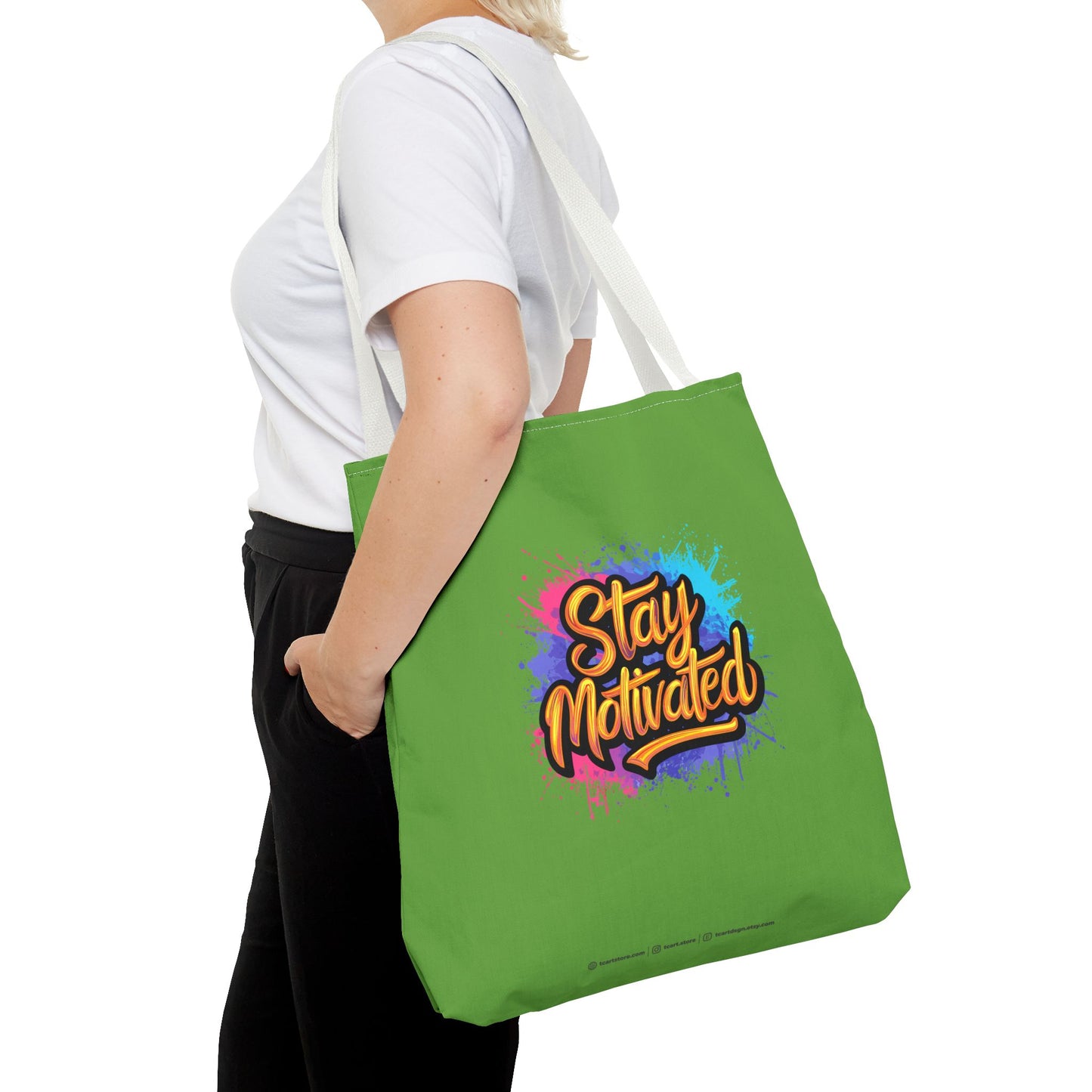 Stay Motivated Tote Bag (AOP)