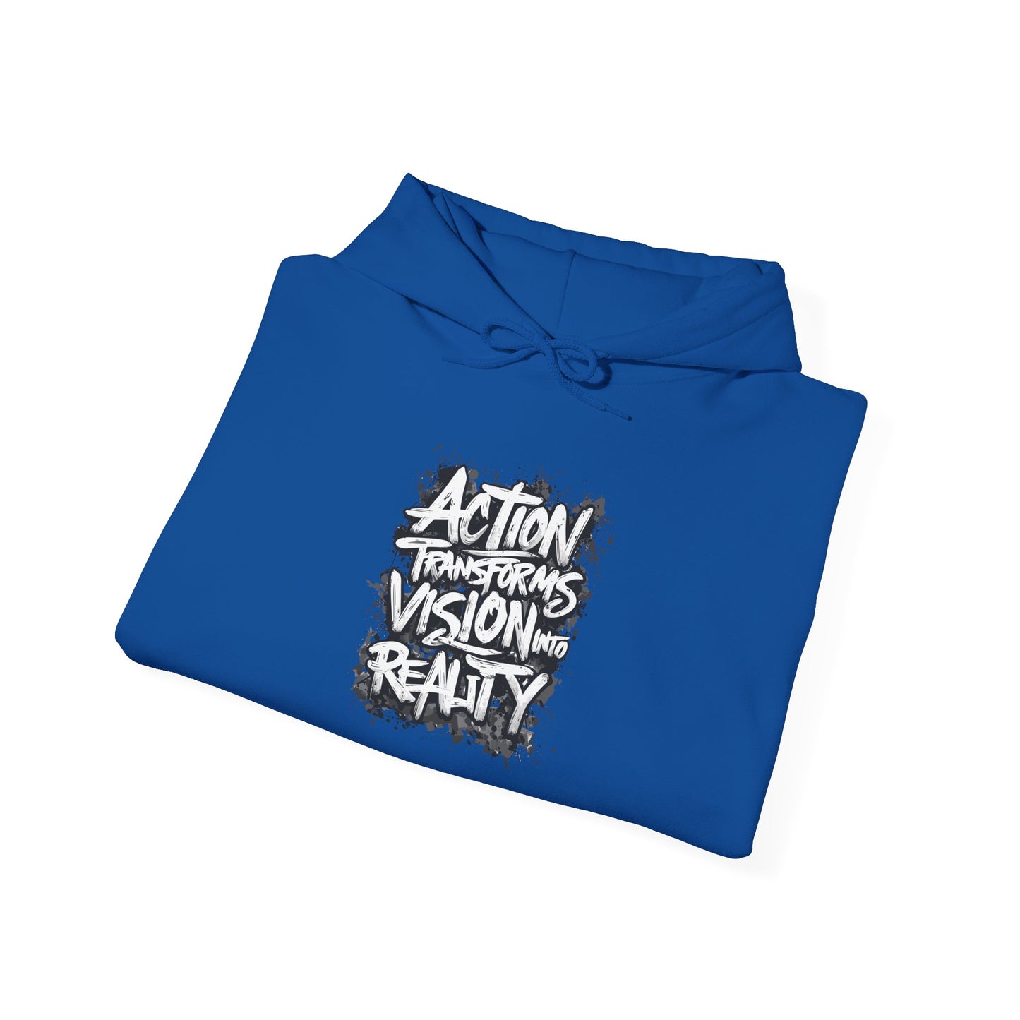 Action Transforms Vision Into Reality Unisex Heavy Blend™ Hooded Sweatshirt