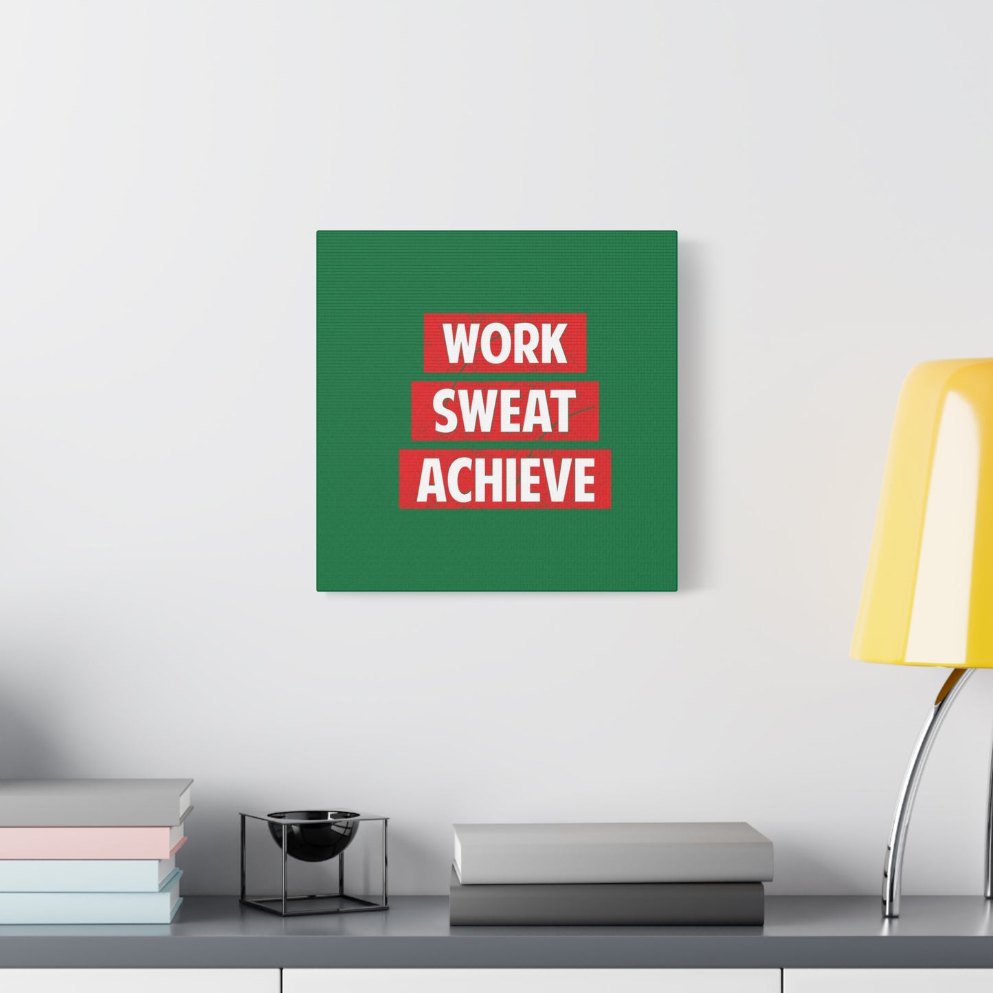 Work Sweat Achieve Matte Canvas, Stretched, 1.25"