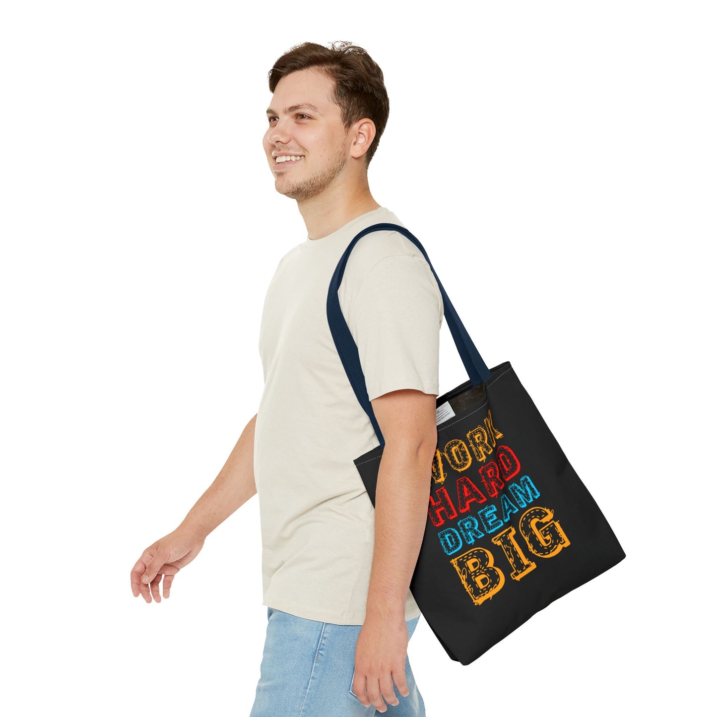 Work Hard Dream Big Tote Bag (AOP)