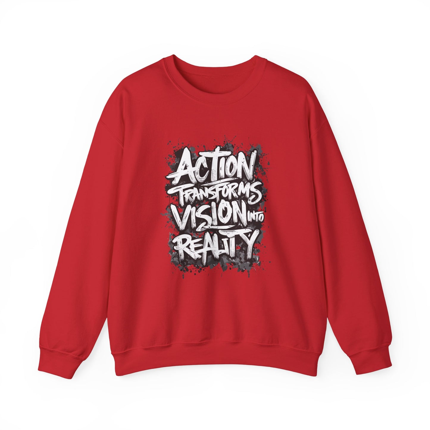 Action Transforms Vision Into Reality Unisex Heavy Blend™ Crewneck Sweatshirt