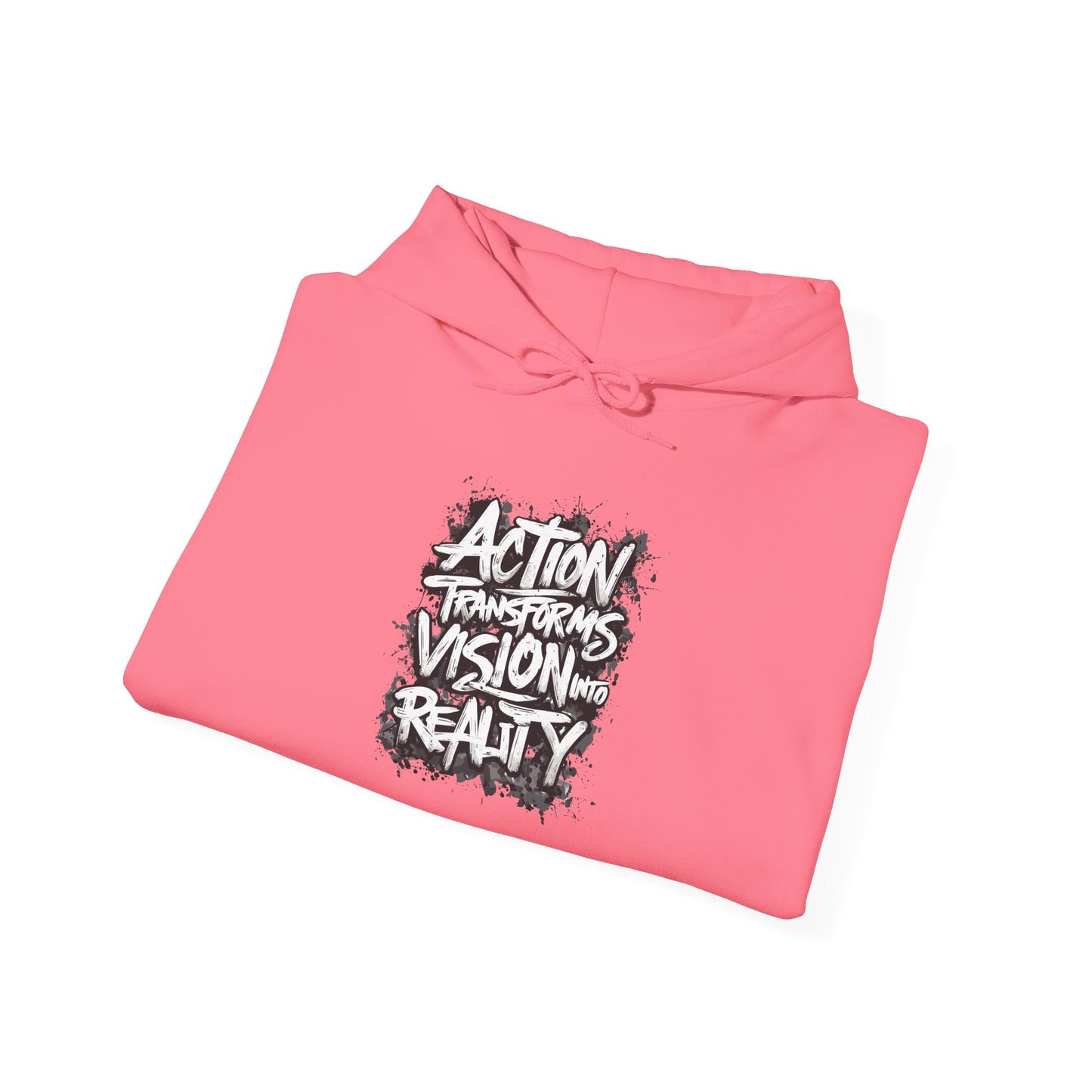 Action Transforms Vision Into Reality Unisex Heavy Blend™ Hooded Sweatshirt