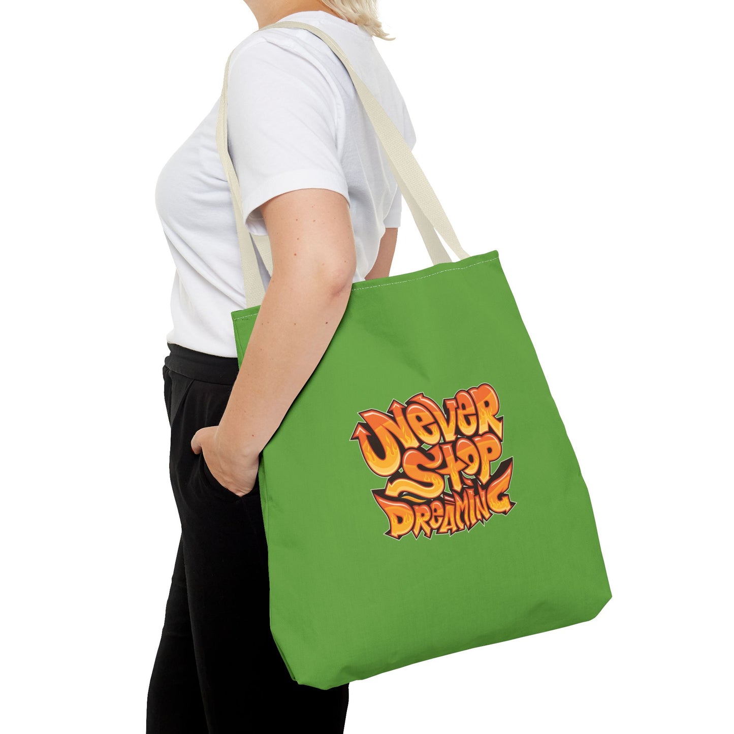 Never Stop Dreaming Tote Bag (AOP)