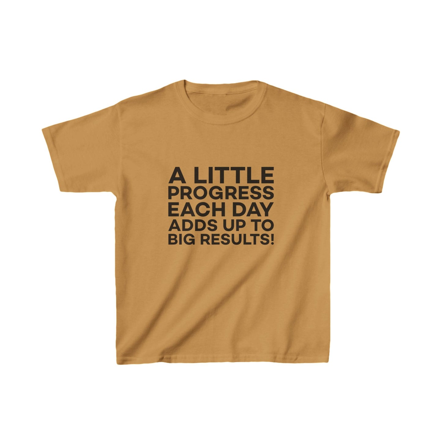 A Little Progress Each Day Adds Up To Big Results! Kids Heavy Cotton™ Tee