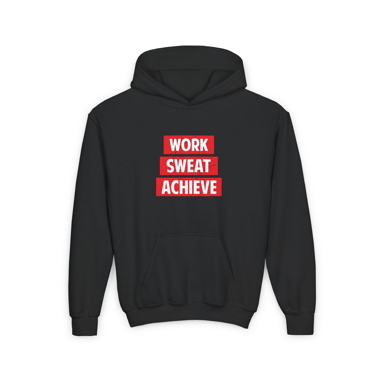 Work Sweat Achieve Youth Heavy Blend Hooded Sweatshirt