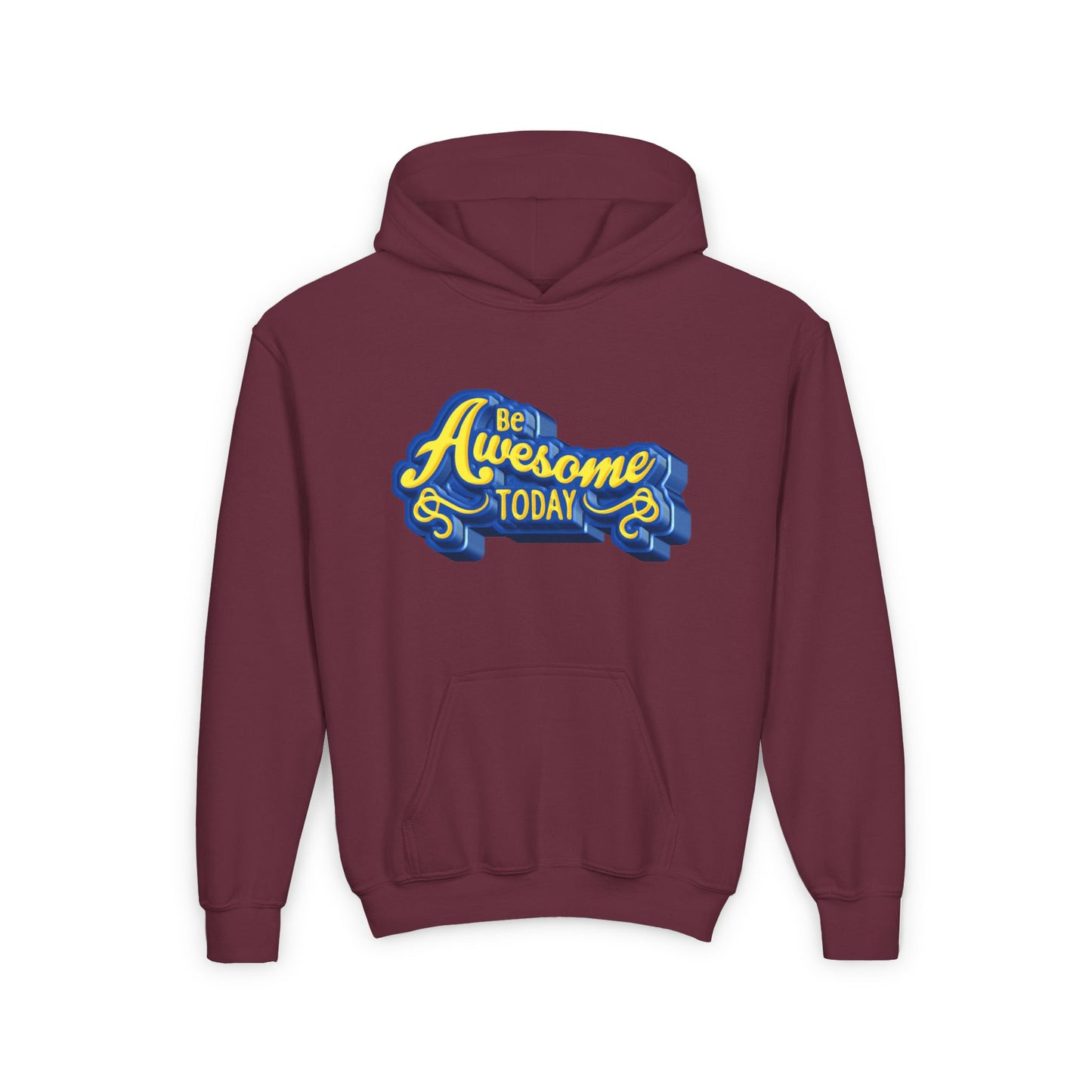 Be Awesome Today Youth Heavy Blend Hooded Sweatshirt