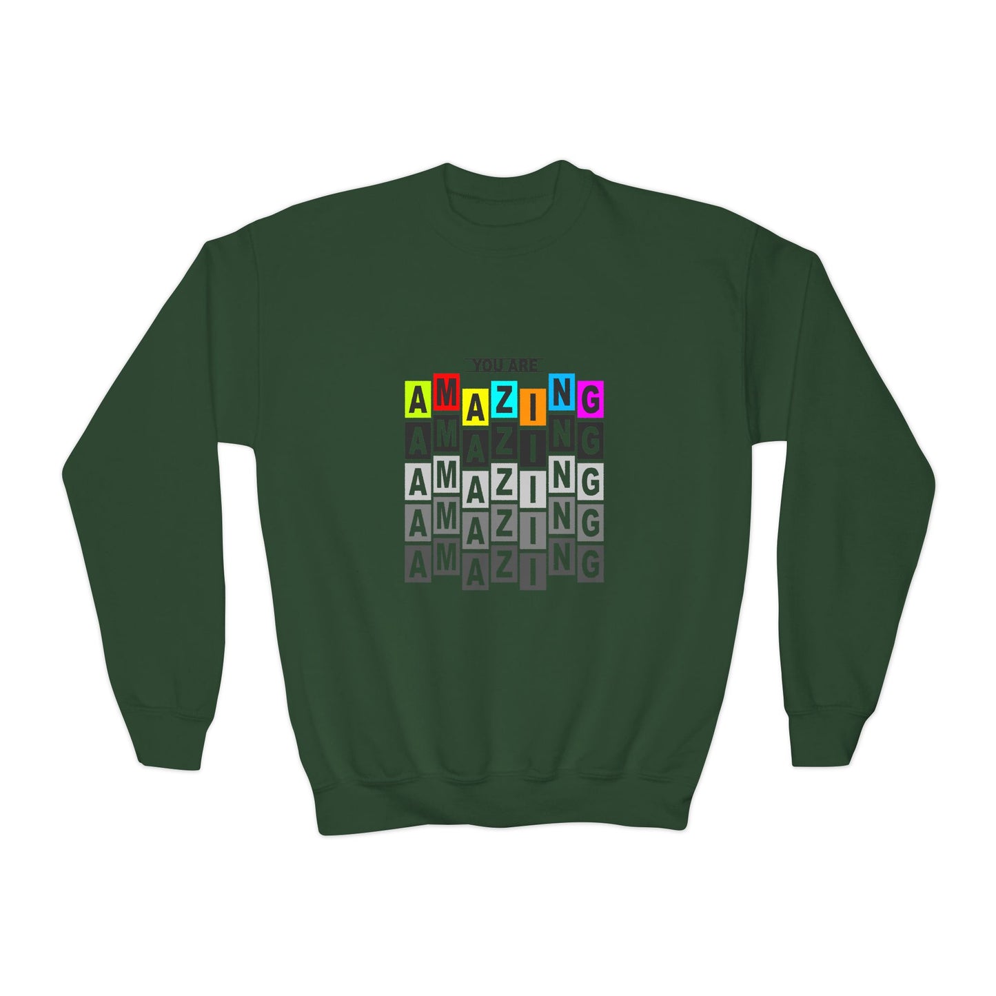You Are Amazing Youth Crewneck Sweatshirt