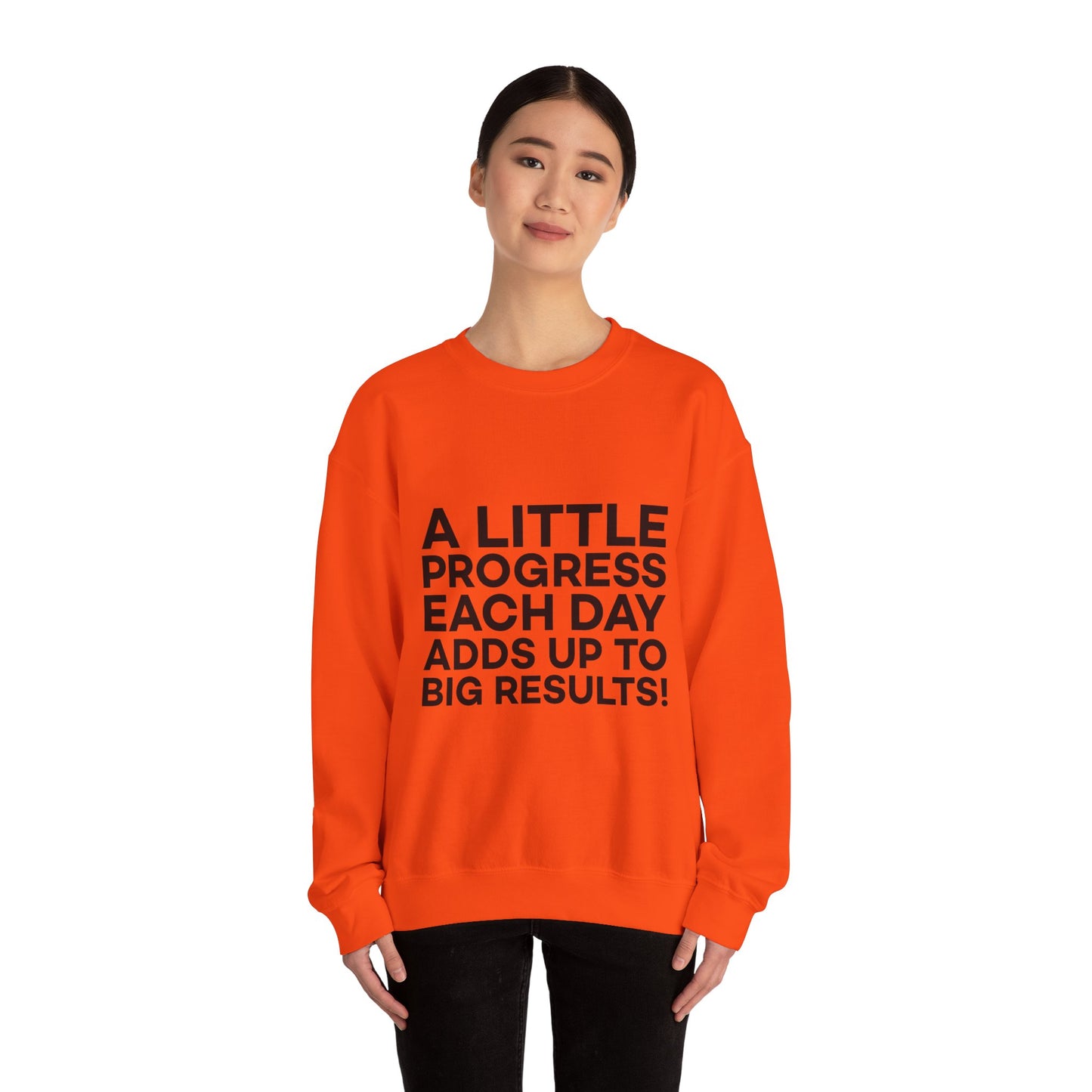 A Little Progress Each Day Adds Up To Big Results! Unisex Heavy Blend™ Crewneck Sweatshirt