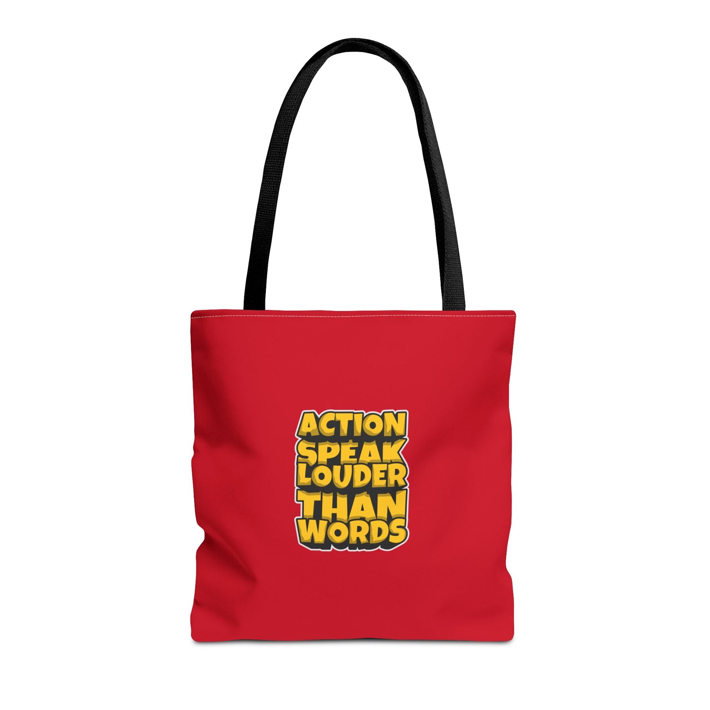 Action Speak Louder Than Words Tote Bag (AOP)
