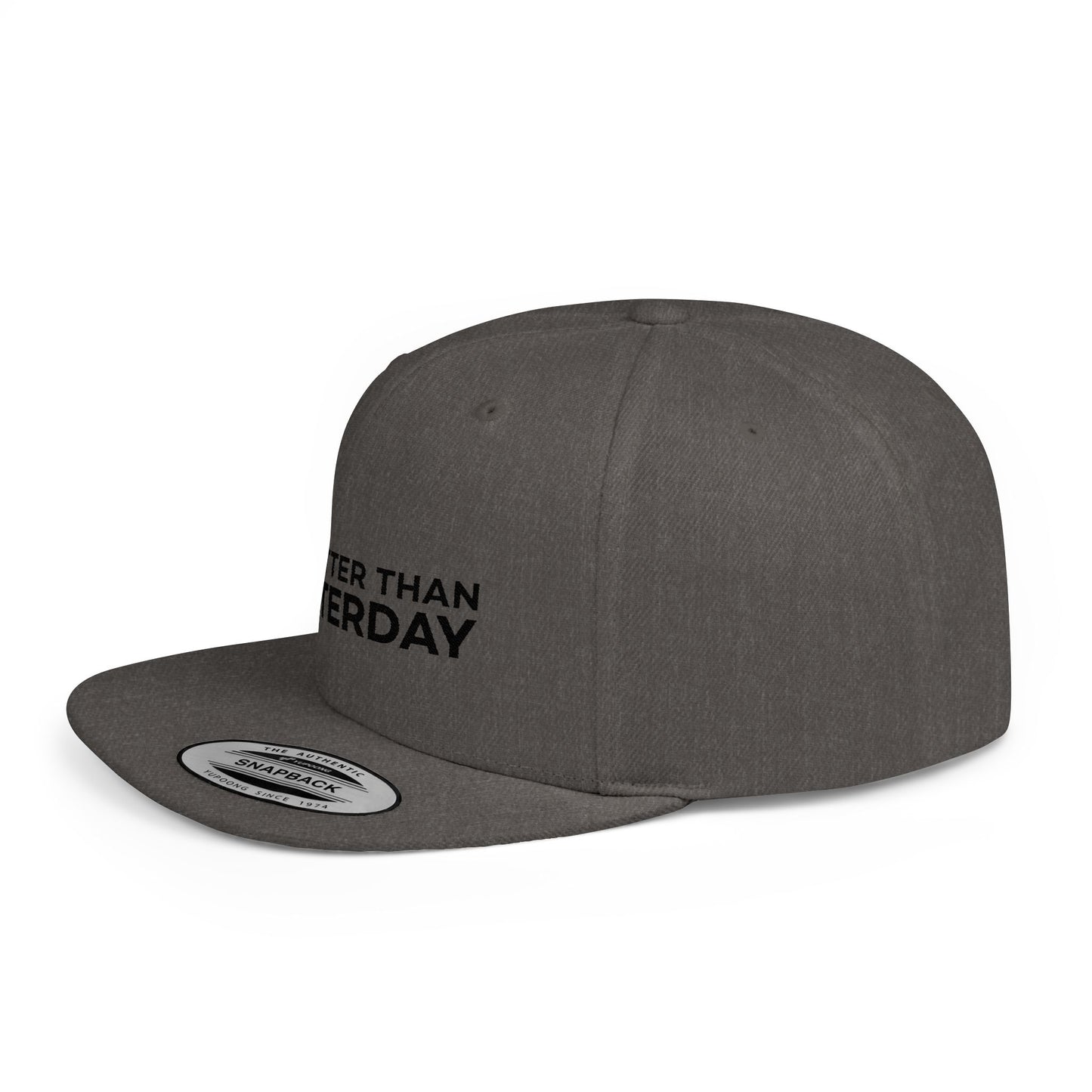 1% Better Than Yesterday Flat Bill Snapback
