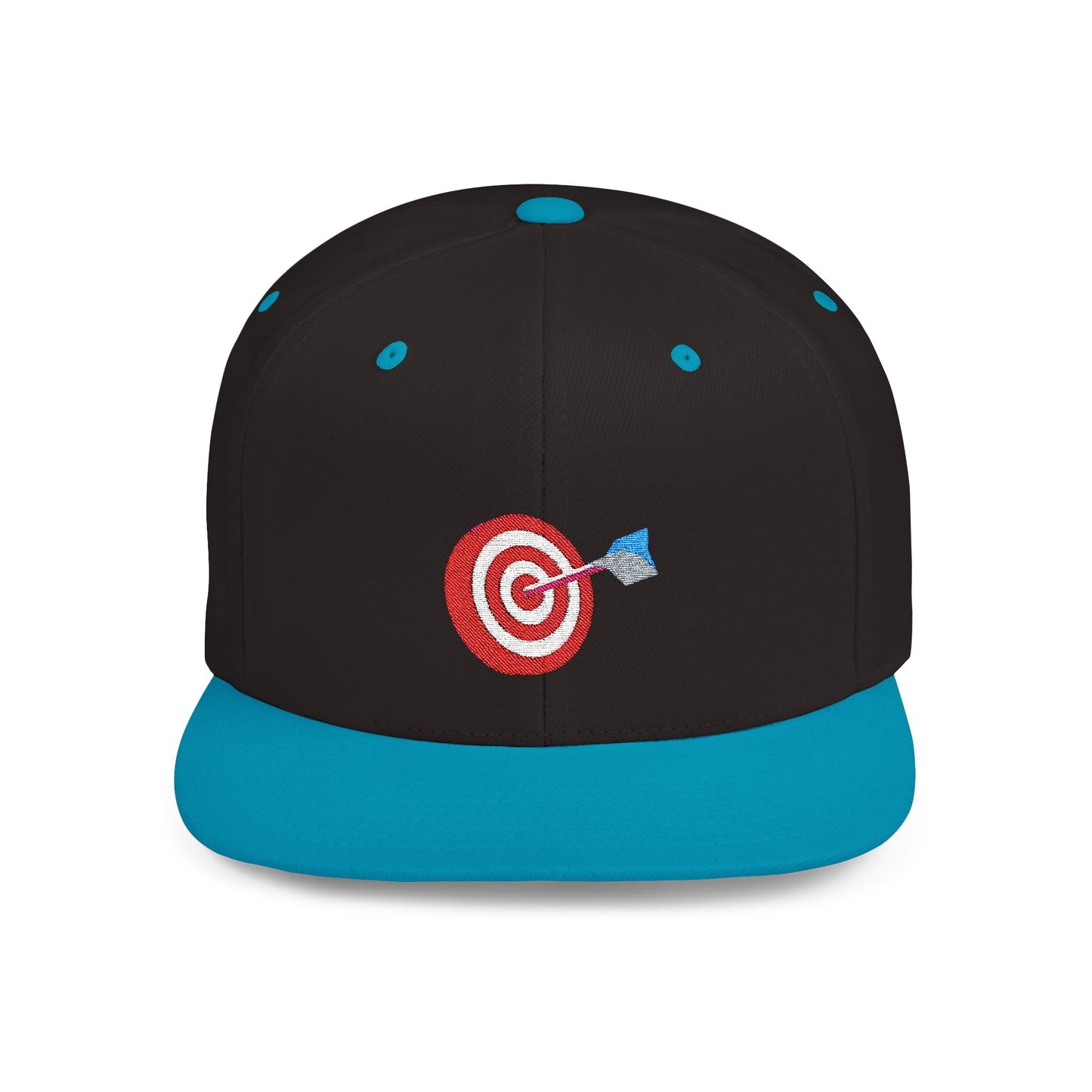 3d Render Arroe Hit The Center Of Target Or Goal Of Success Flat Bill Snapback