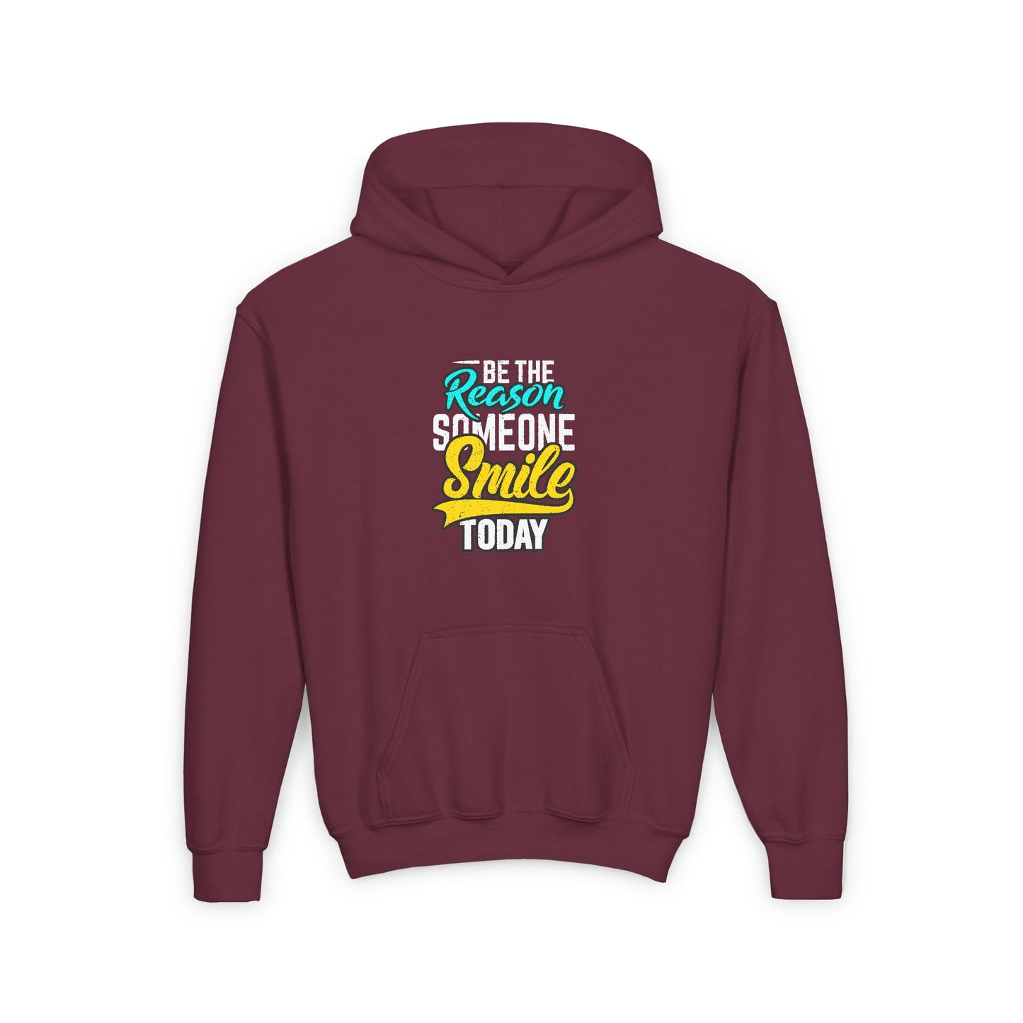 Be The Reason Someone Smile Today Youth Heavy Blend Hooded Sweatshirt