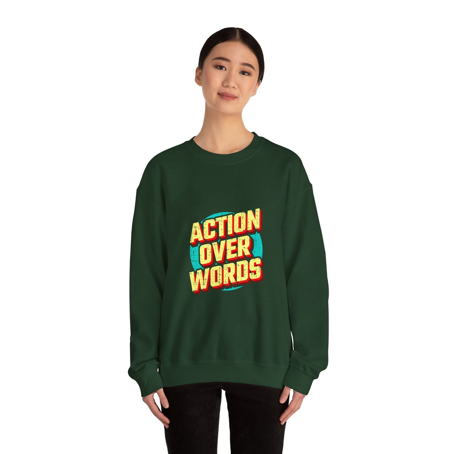 Action Over Words Unisex Heavy Blend™ Crewneck Sweatshirt