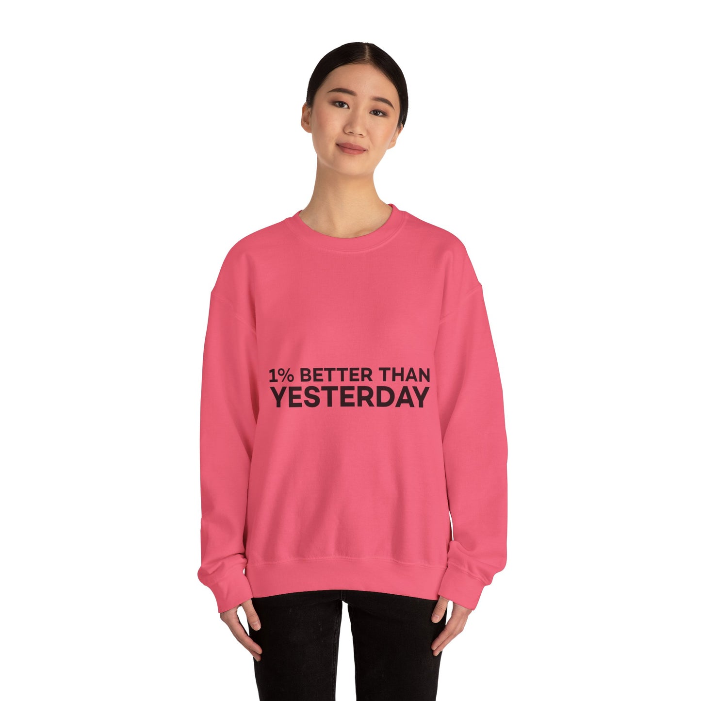 1% Better Than Yesterday Unisex Heavy Blend™ Crewneck Sweatshirt
