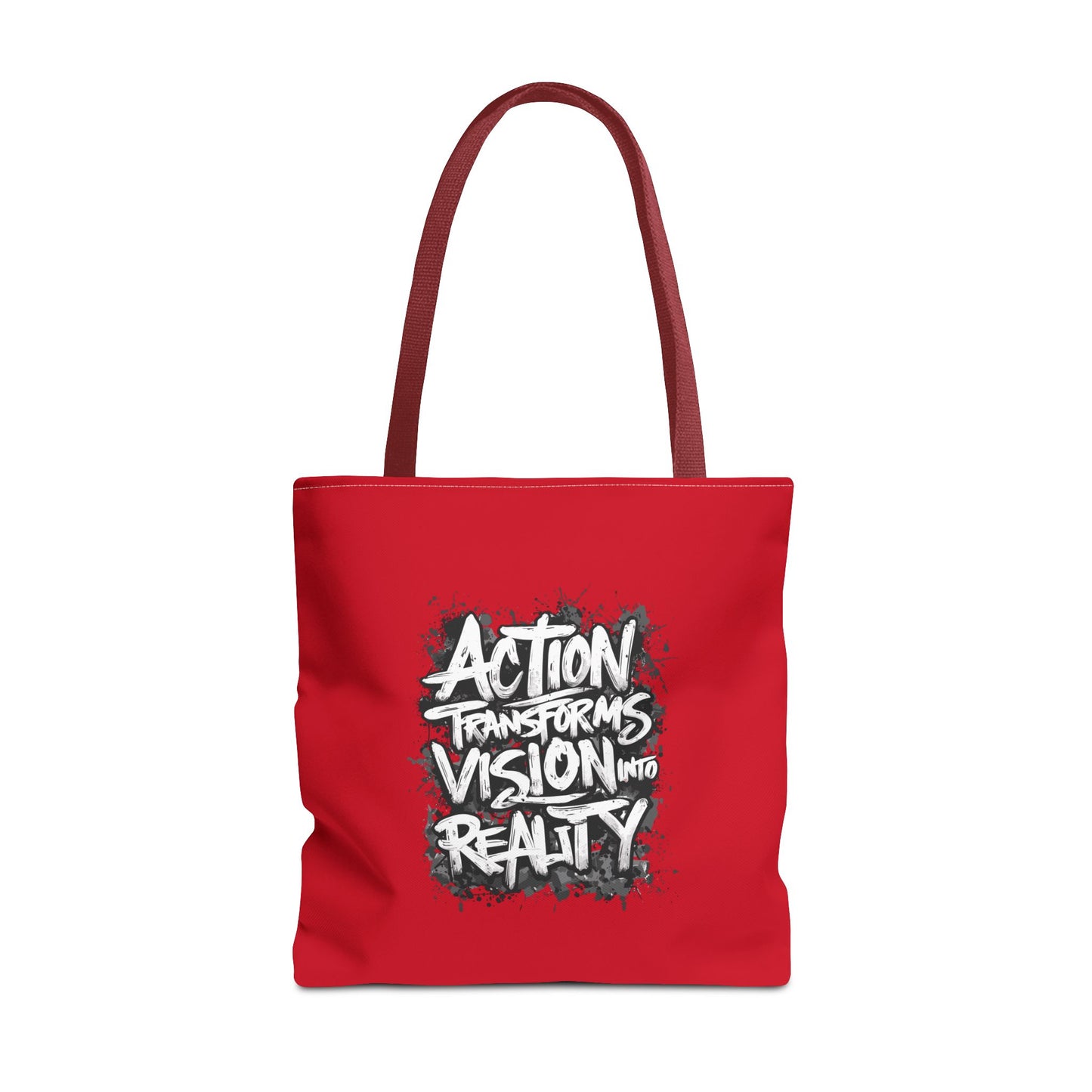 Action Transforms Vision Into Reality Tote Bag (AOP)