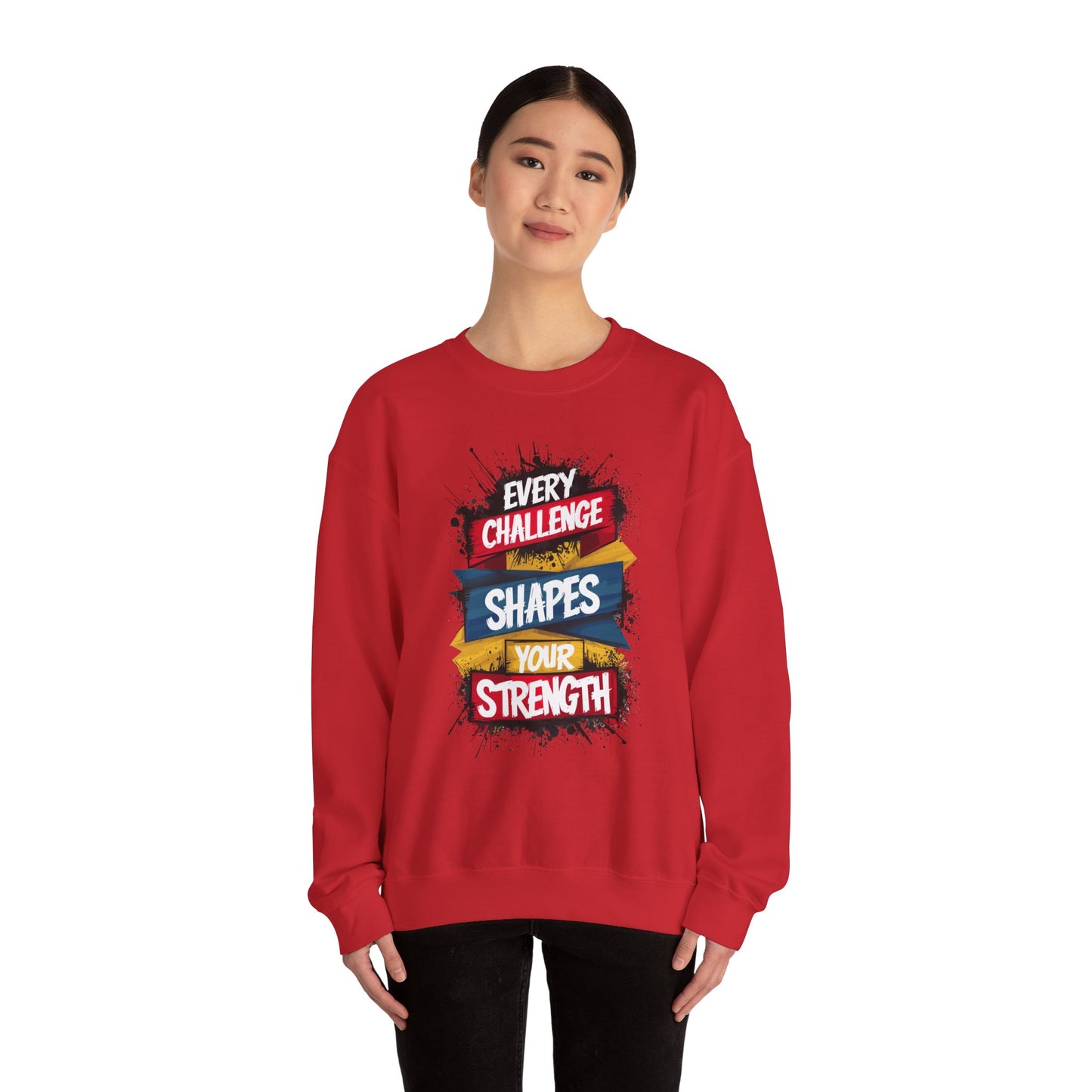 Every Challenge Shapes Your Strength Unisex Heavy Blend™ Crewneck Sweatshirt