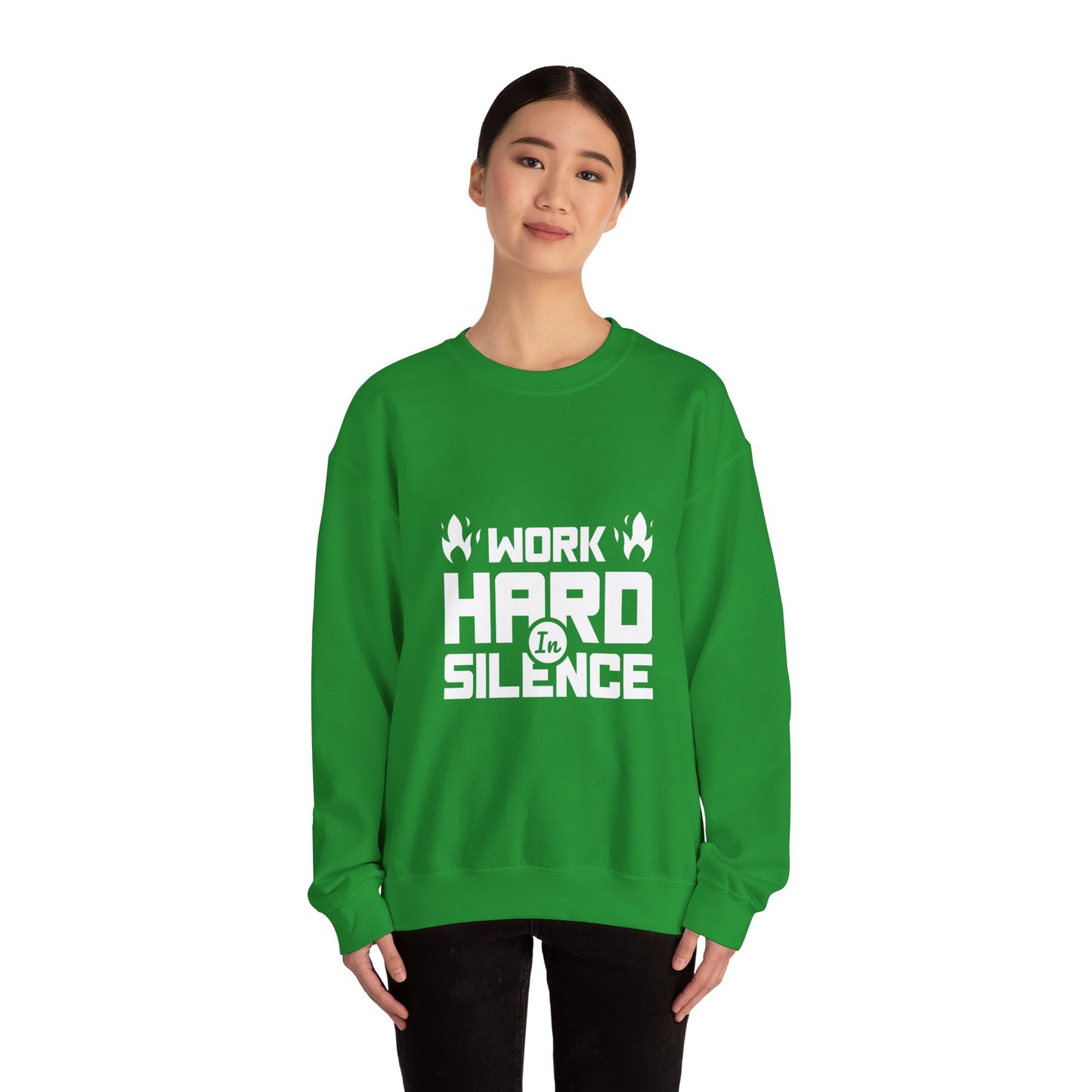Work Hard In Silence Unisex Heavy Blend™ Crewneck Sweatshirt