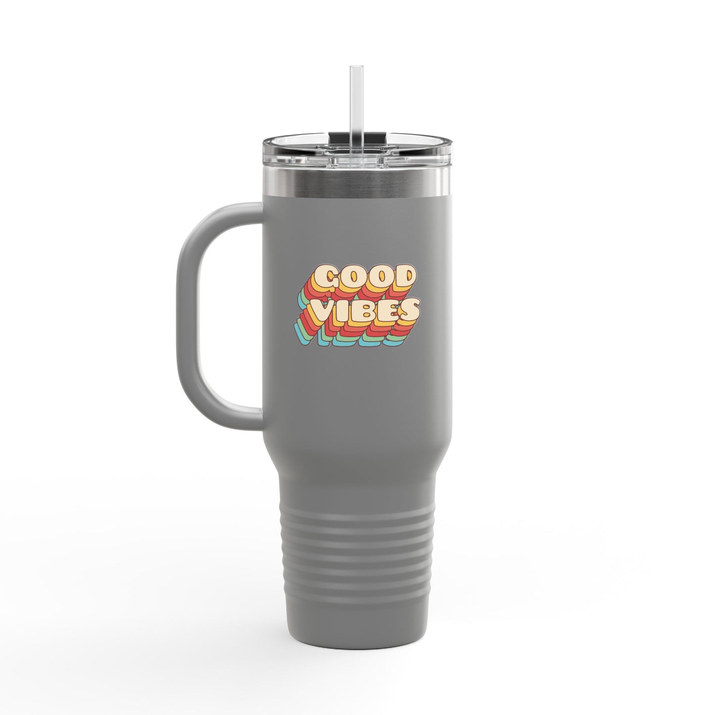 Good Vibes Insulated Travel Mug, 40oz
