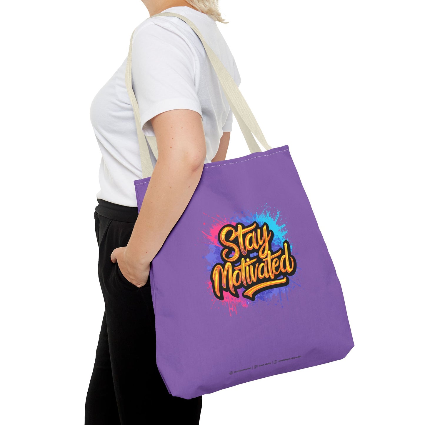 Stay Motivated Tote Bag (AOP)