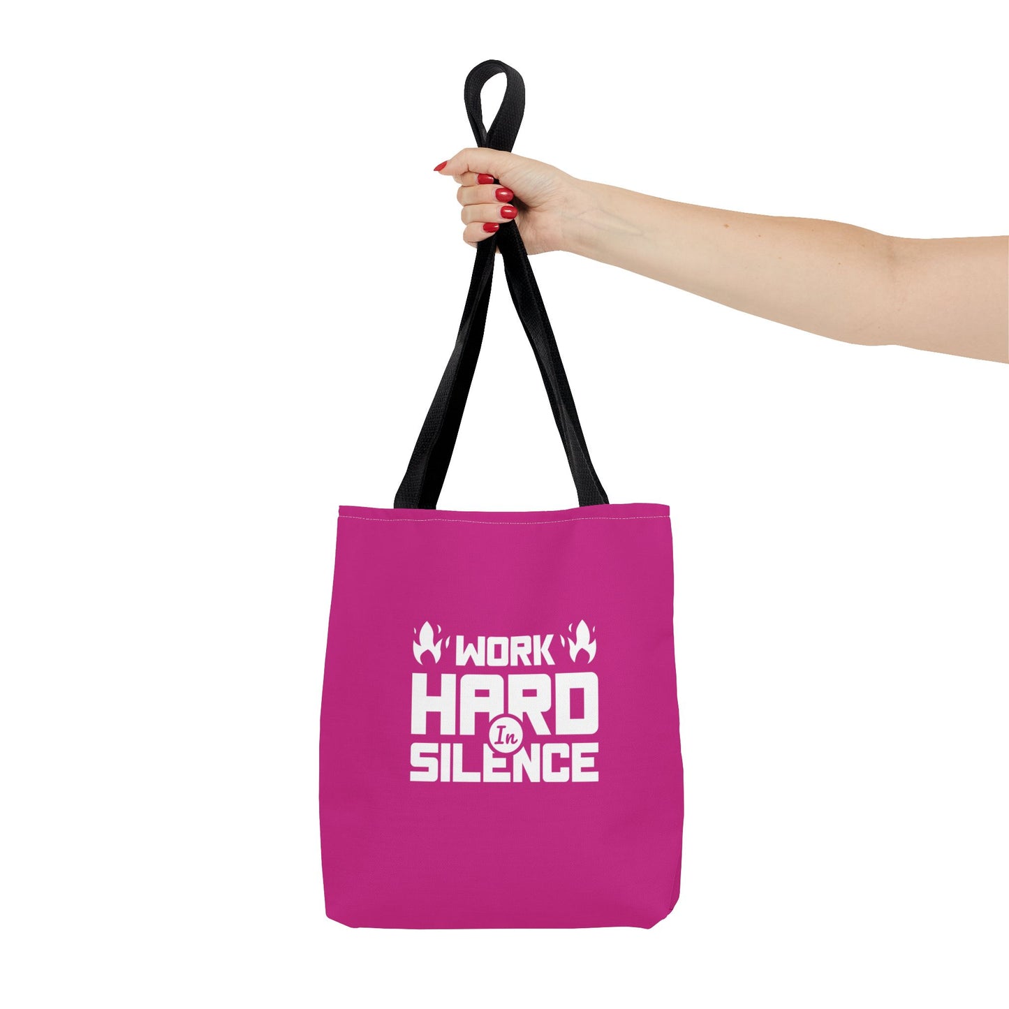 Work Hard In Silence Tote Bag (AOP)
