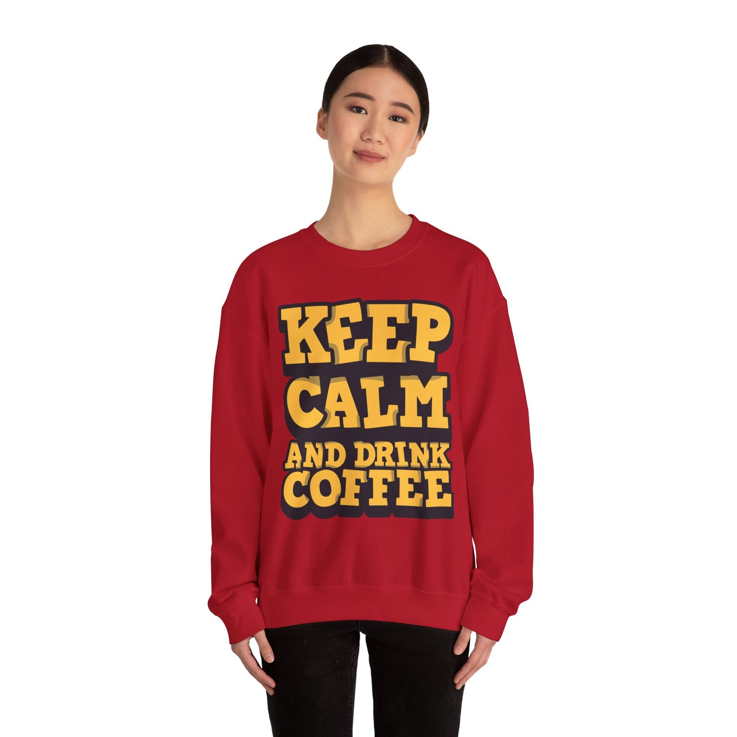 Keep Calm And Drink Coffee Unisex Heavy Blend™ Crewneck Sweatshirt