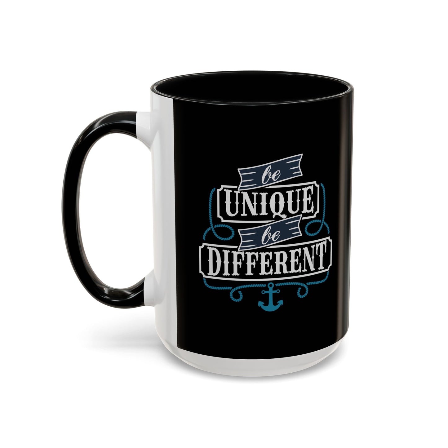 Be Unique Be Different Accent Coffee Mug (11, 15oz)