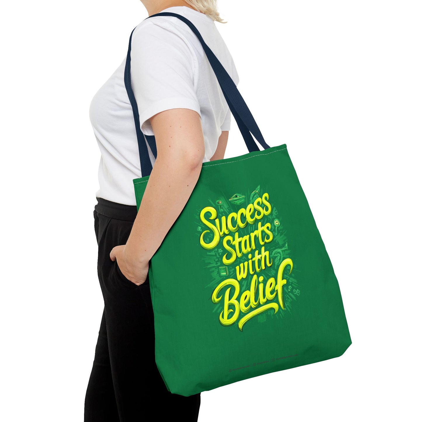 Success Starts With Belief Tote Bag (AOP)