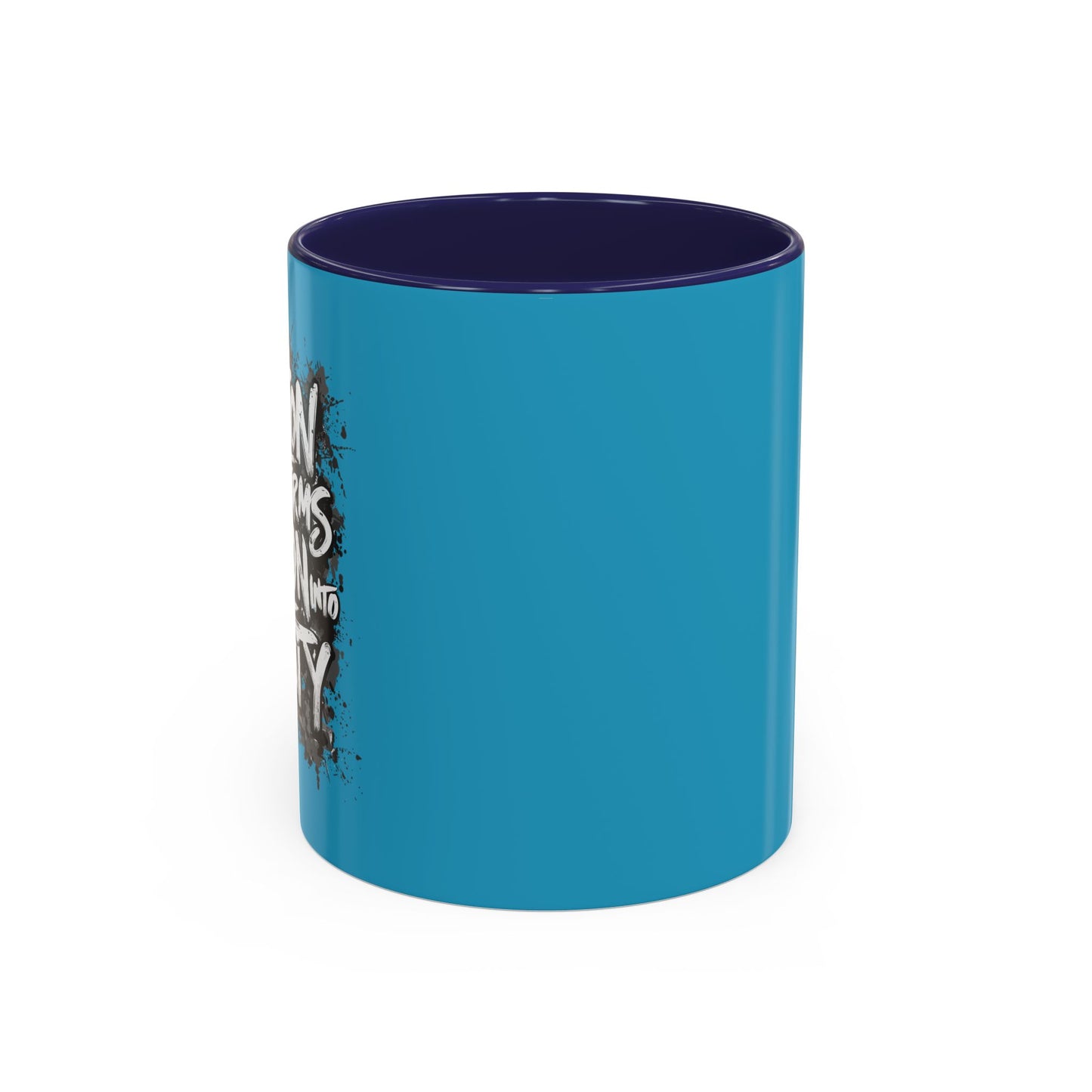 Action Transforms Vision Into Reality Accent Coffee Mug (11, 15oz)