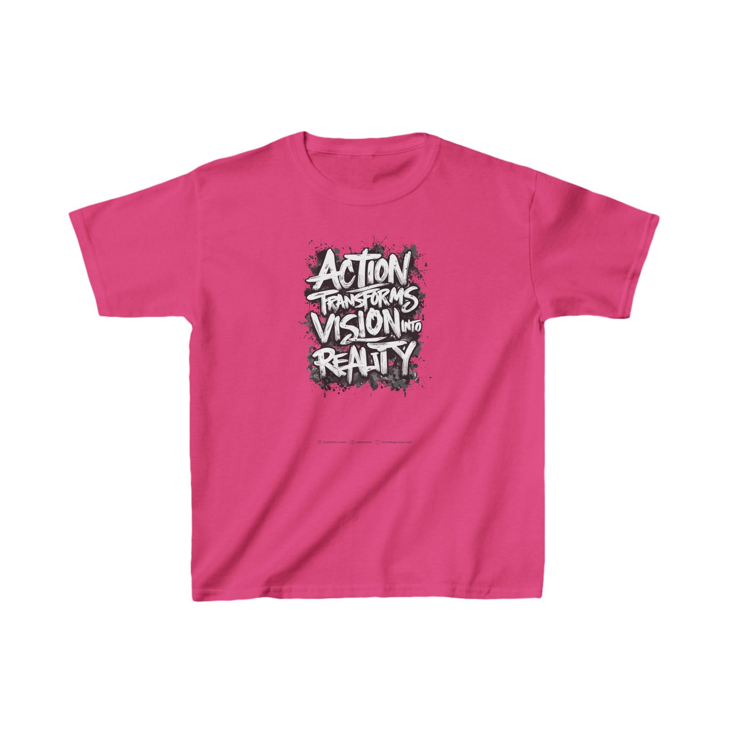 Action Transforms Vision Into Reality Kids Heavy Cotton™ Tee