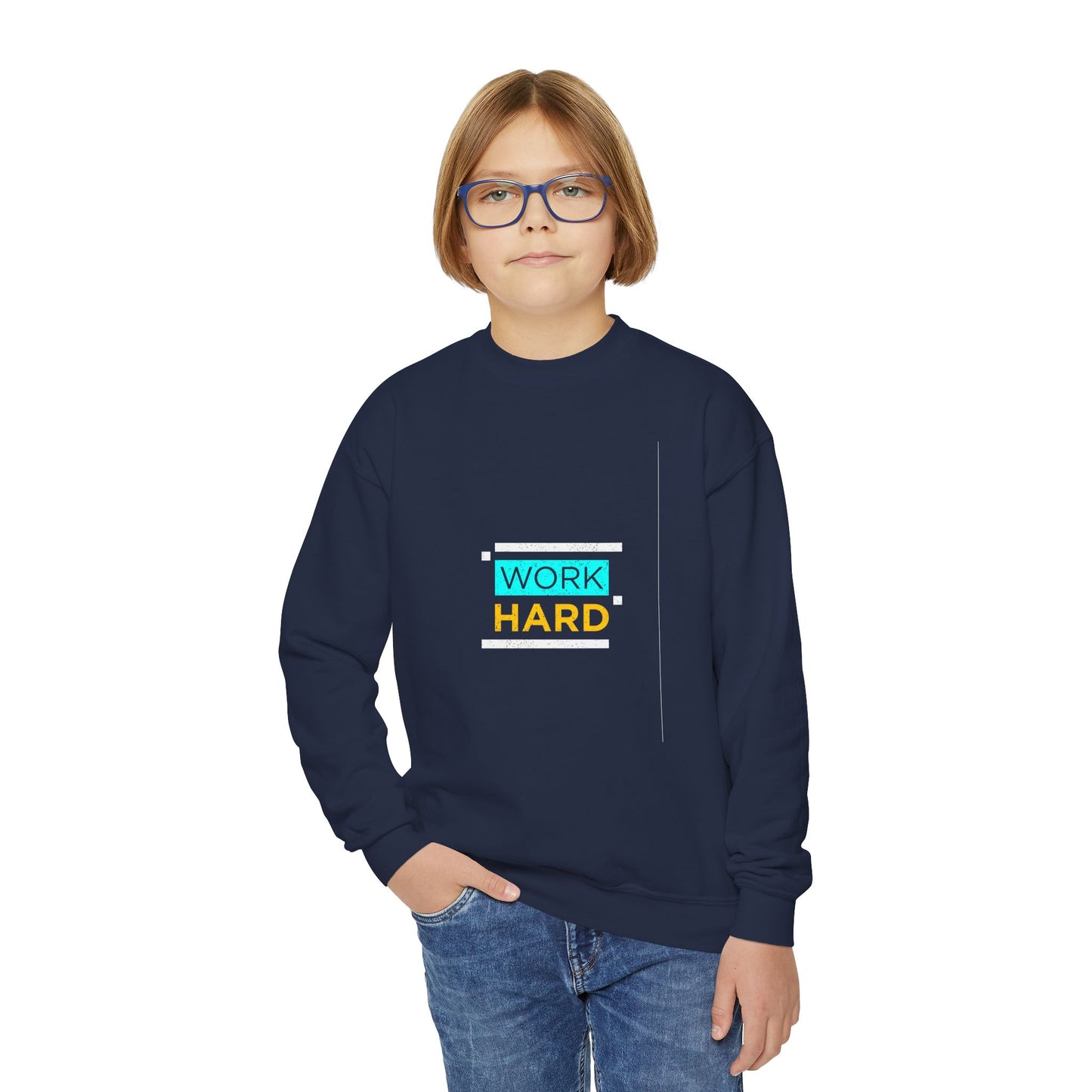 Work Hard Youth Crewneck Sweatshirt