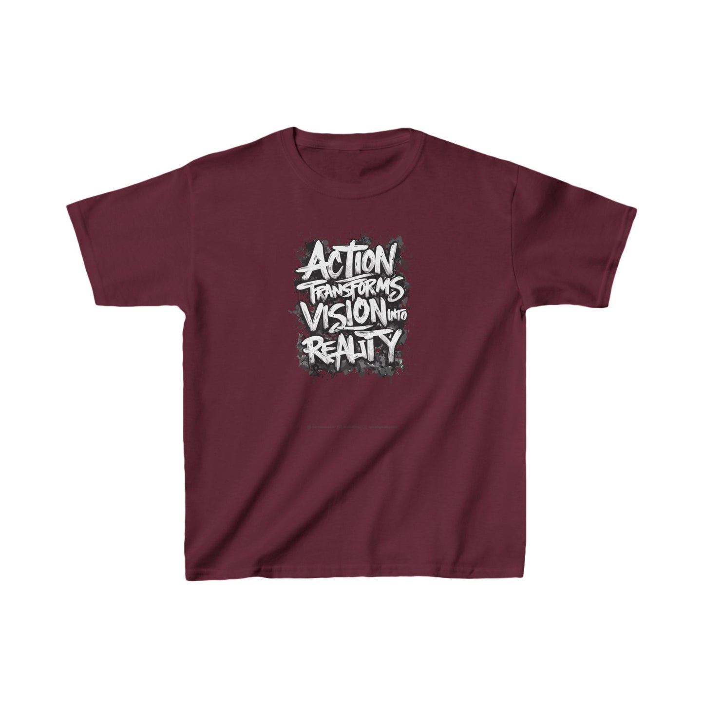 Action Transforms Vision Into Reality Kids Heavy Cotton™ Tee