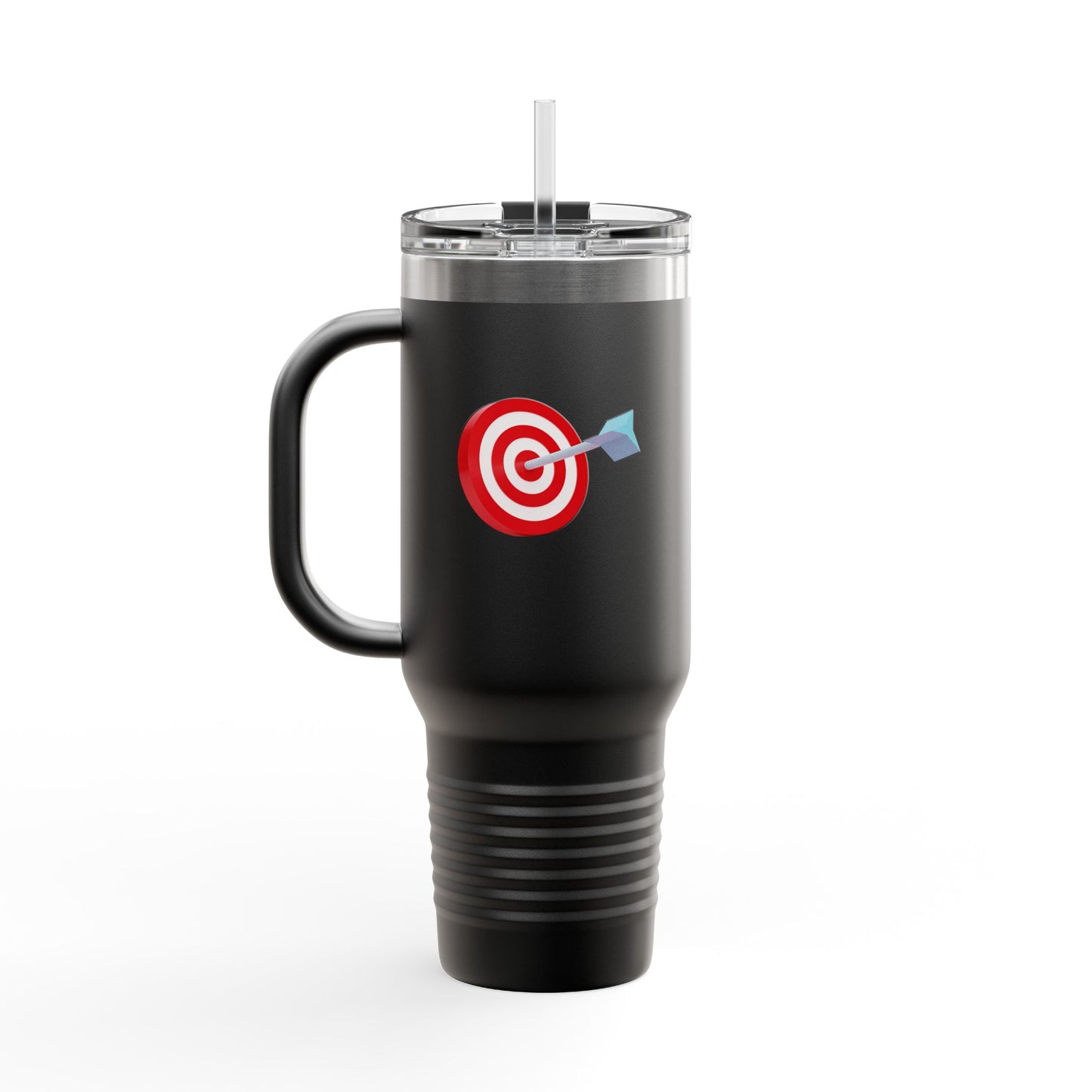 3d Render Arroe Hit The Center Of Target Or Goal Of Success Insulated Travel Mug, 40oz