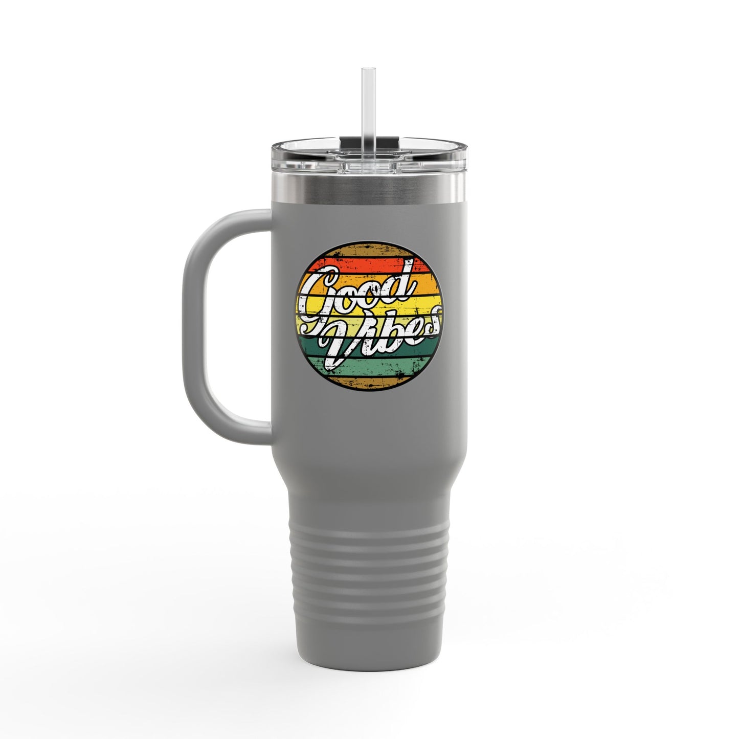 Good Vibes Insulated Travel Mug, 40oz