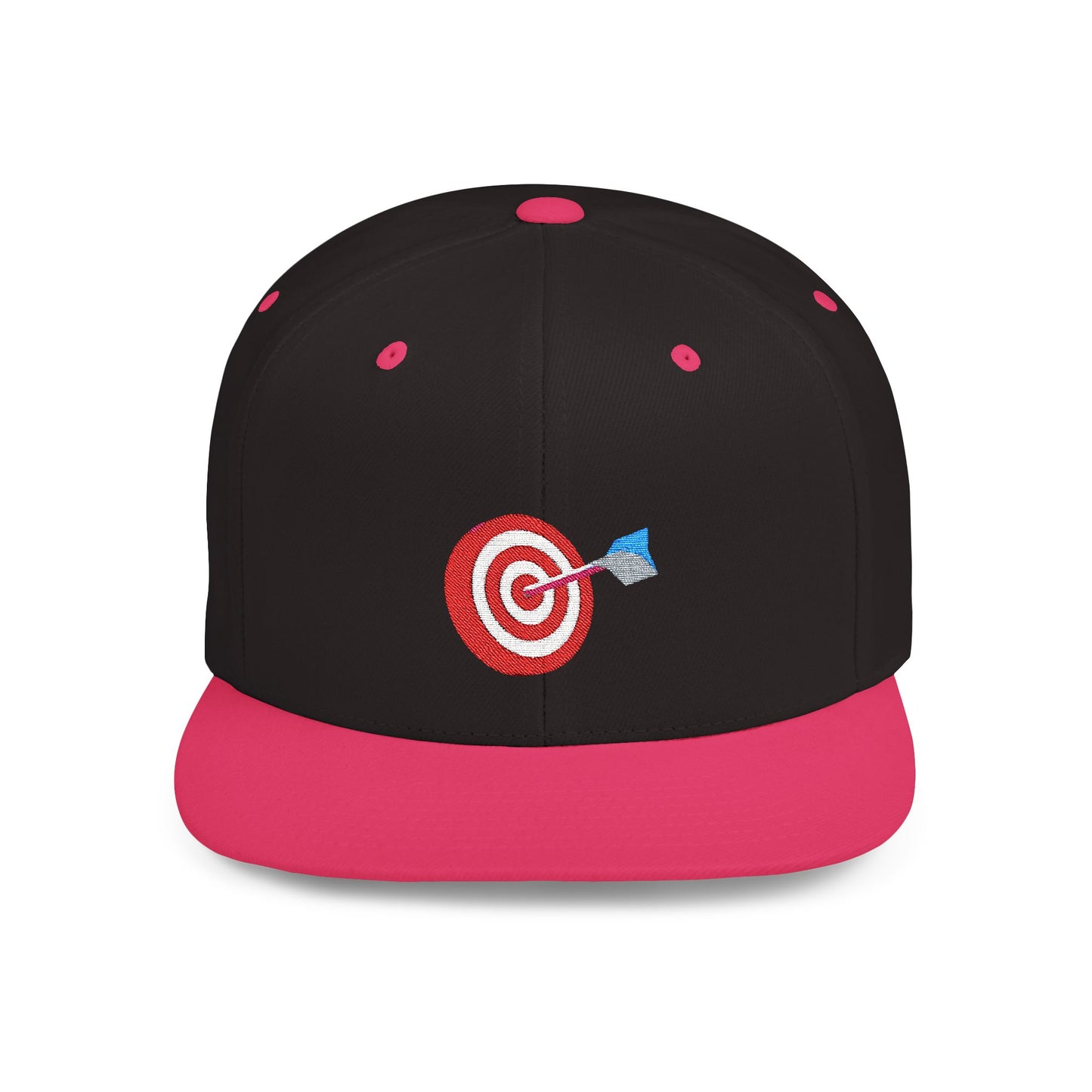 3d Render Arroe Hit The Center Of Target Or Goal Of Success Flat Bill Snapback