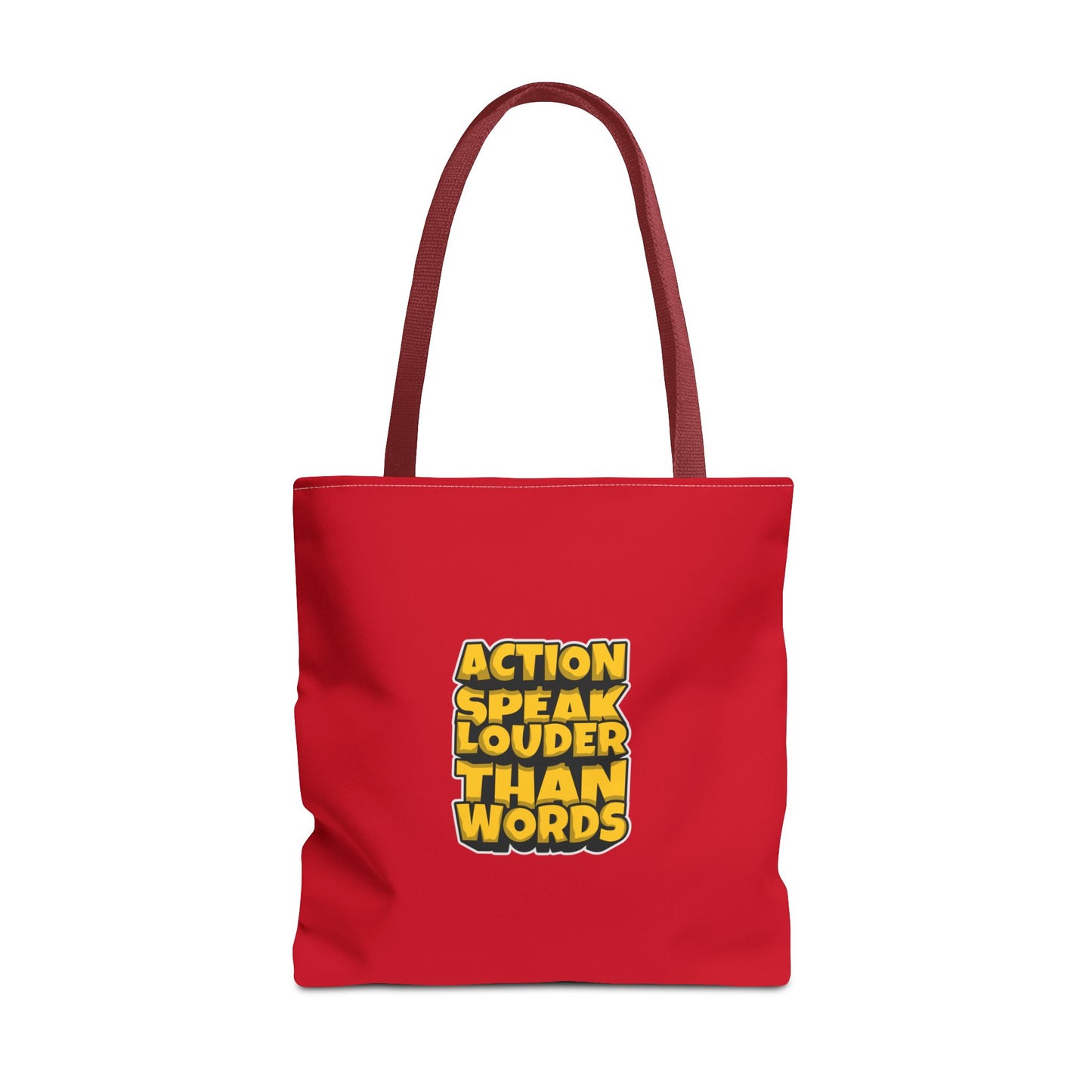 Action Speak Louder Than Words Tote Bag (AOP)